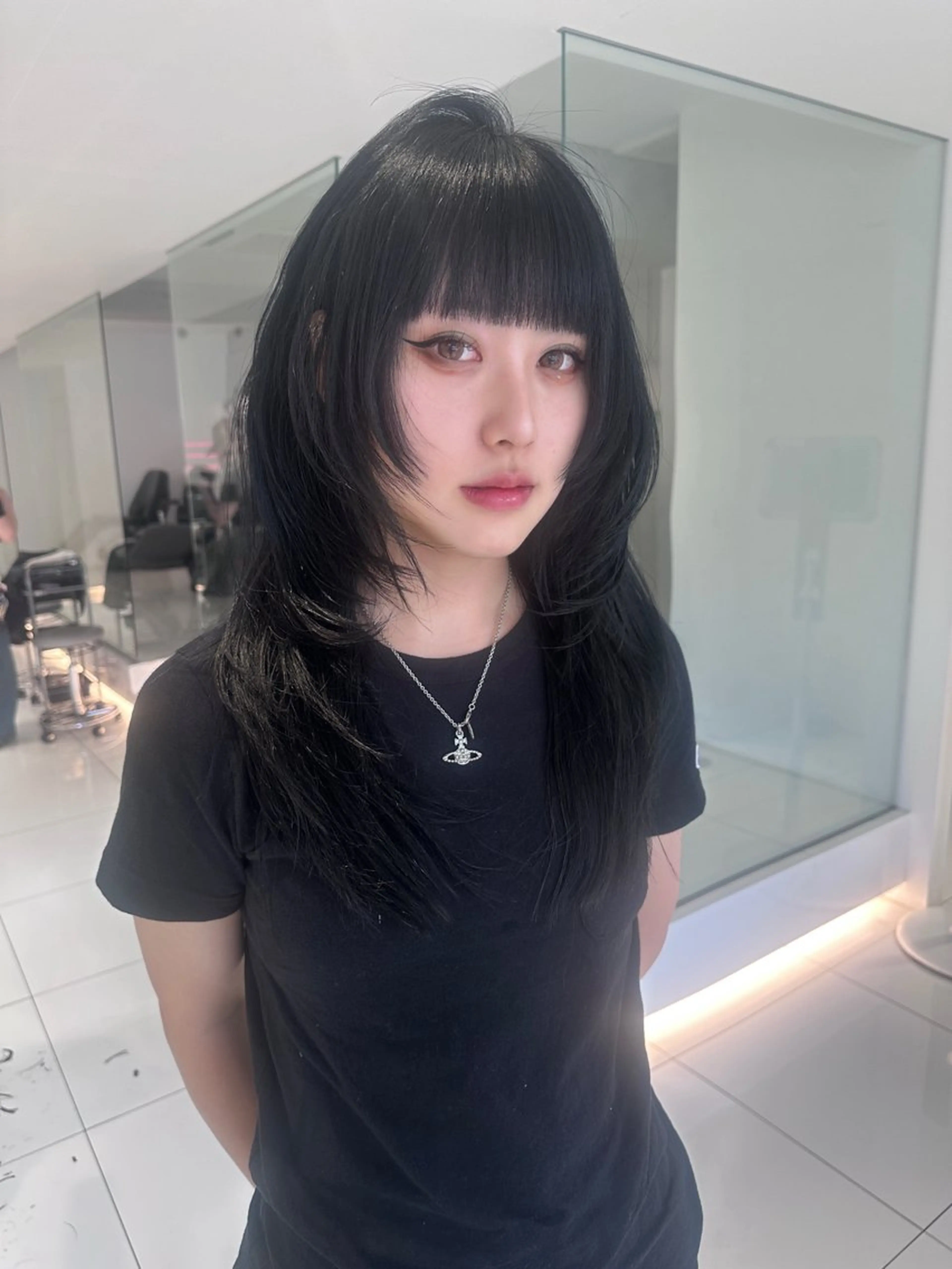 ロング ハッシュカット カット YUI/レイヤー/ ハッシュカットのヘアスタイル