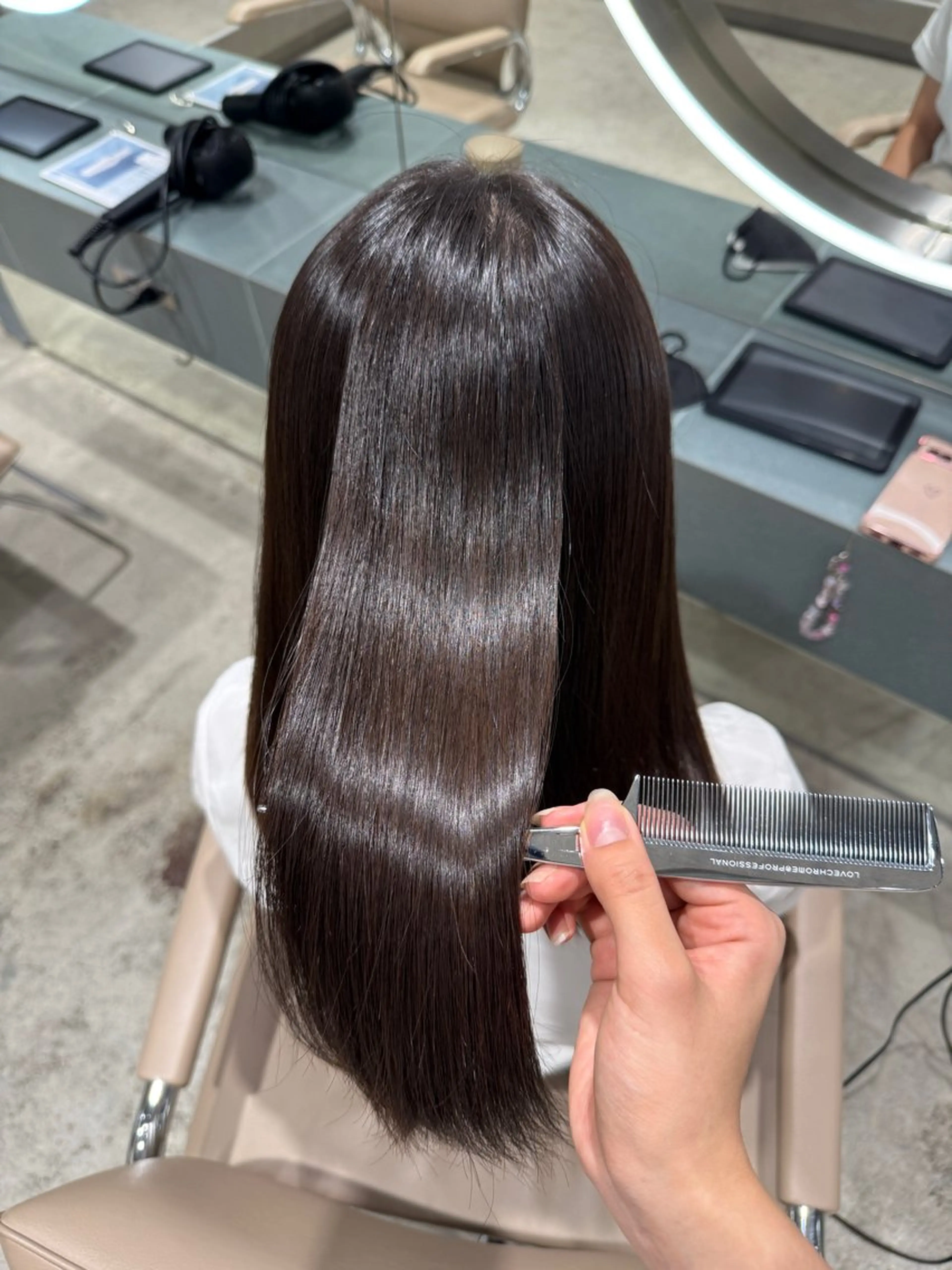 ロング せな立川レディース メンズカットモデルのヘアスタイル