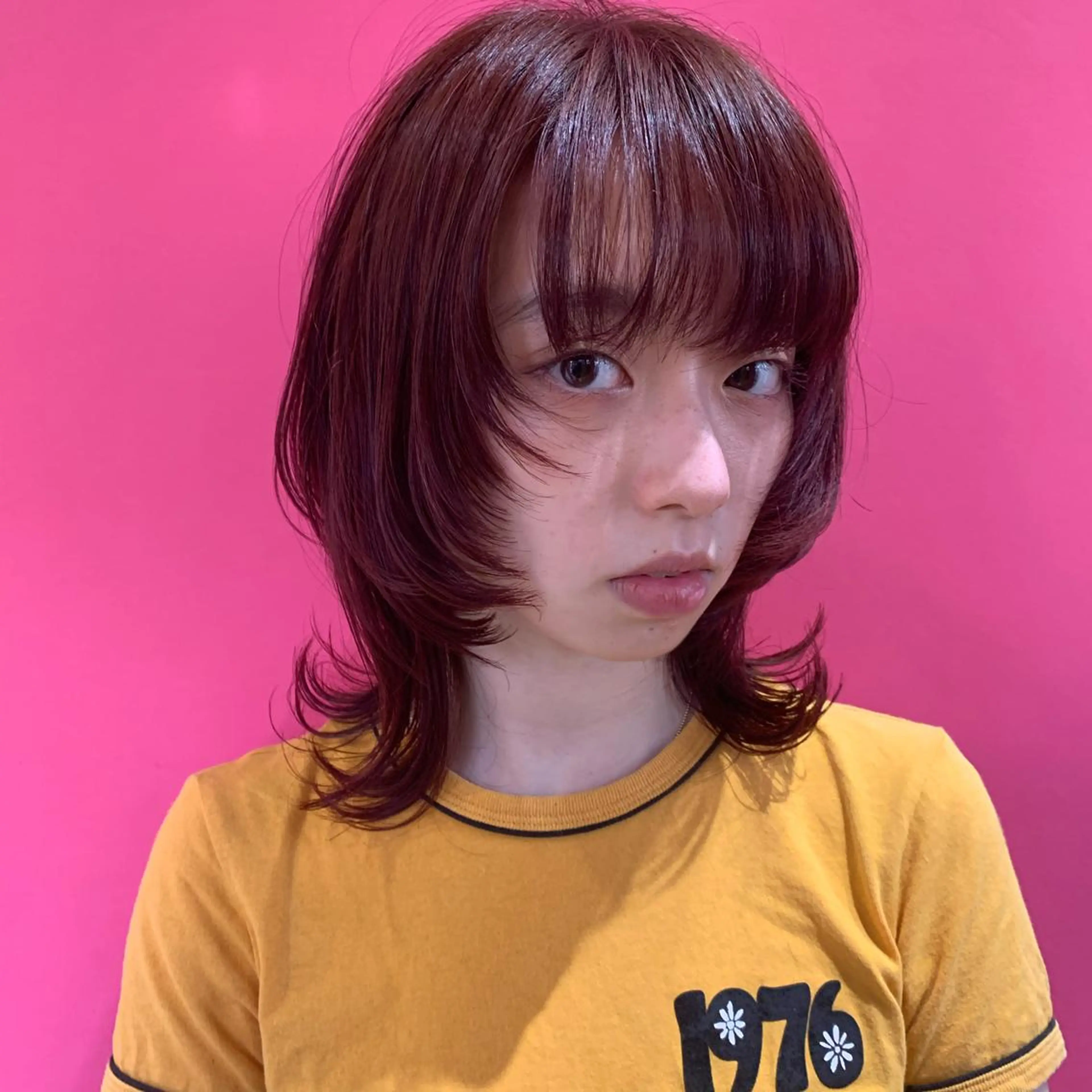 ミディアム ウルフカット カット ヘアカラー FLOWERS所属・ウルフ、レイヤー 、メンズカットSHOのヘアスタイル