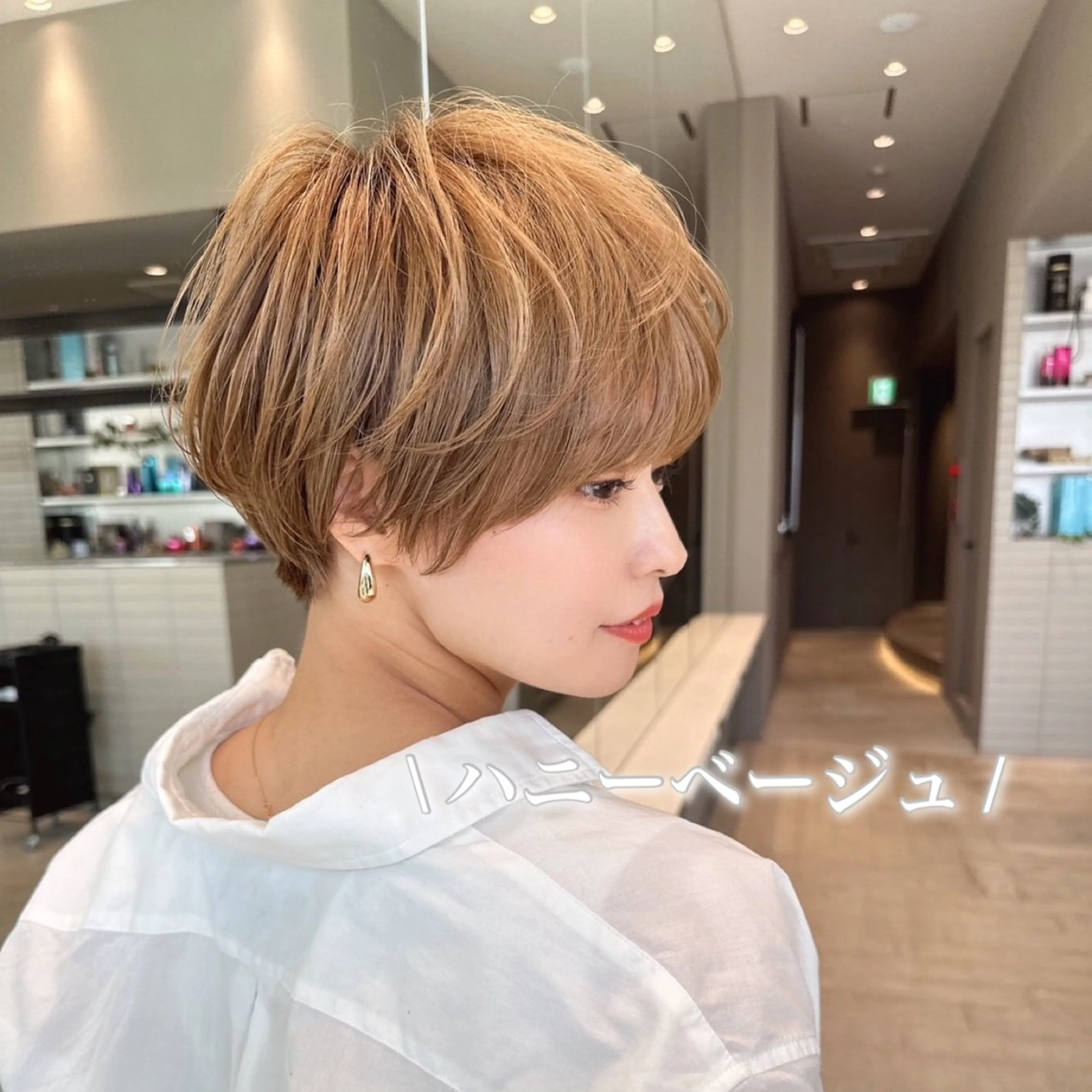 ショート カラー ブリーチなし/暖色/ 透明感/ririkaのヘアスタイル