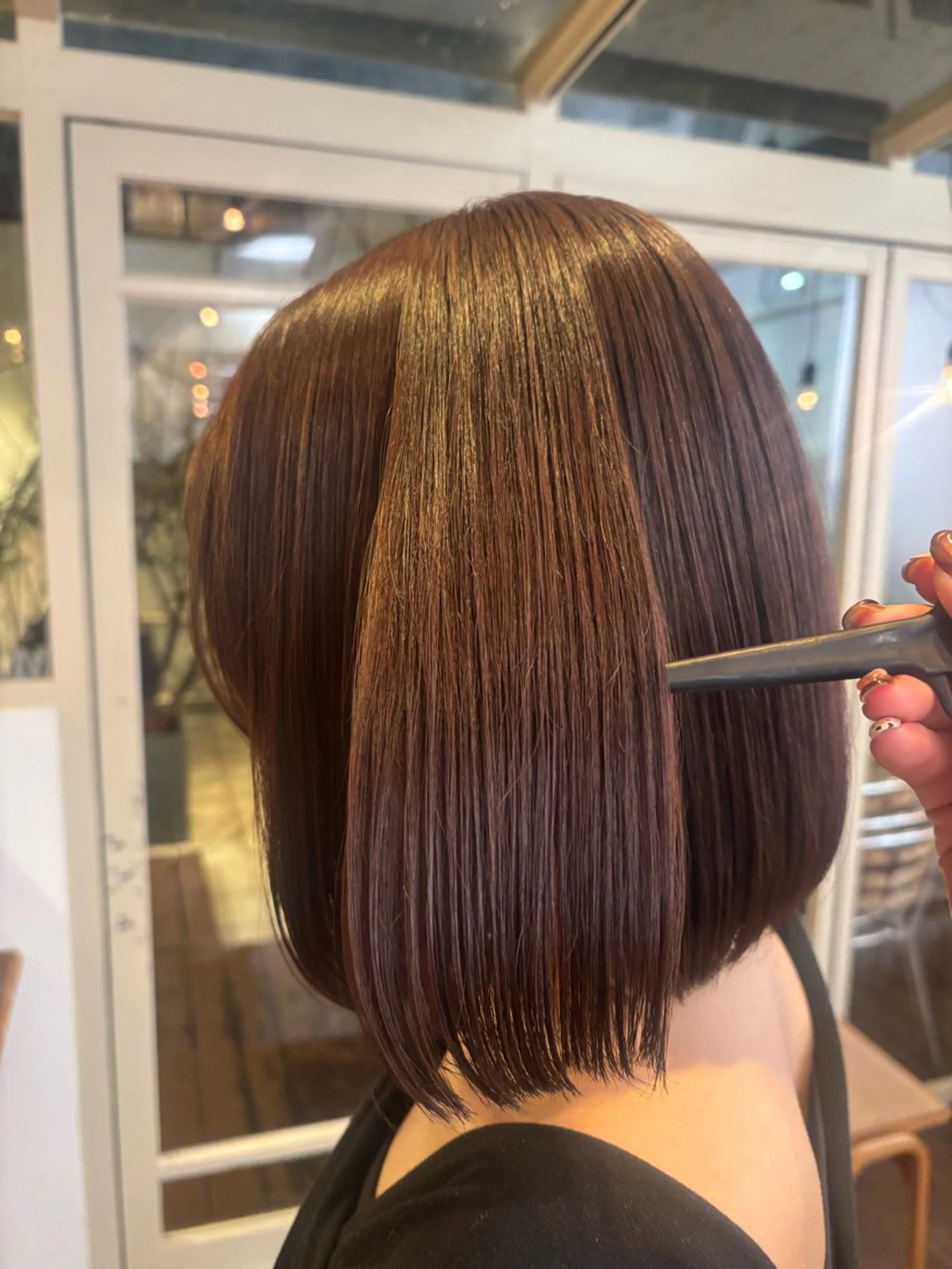 ミディアム カラー くいた あやなのヘアスタイル