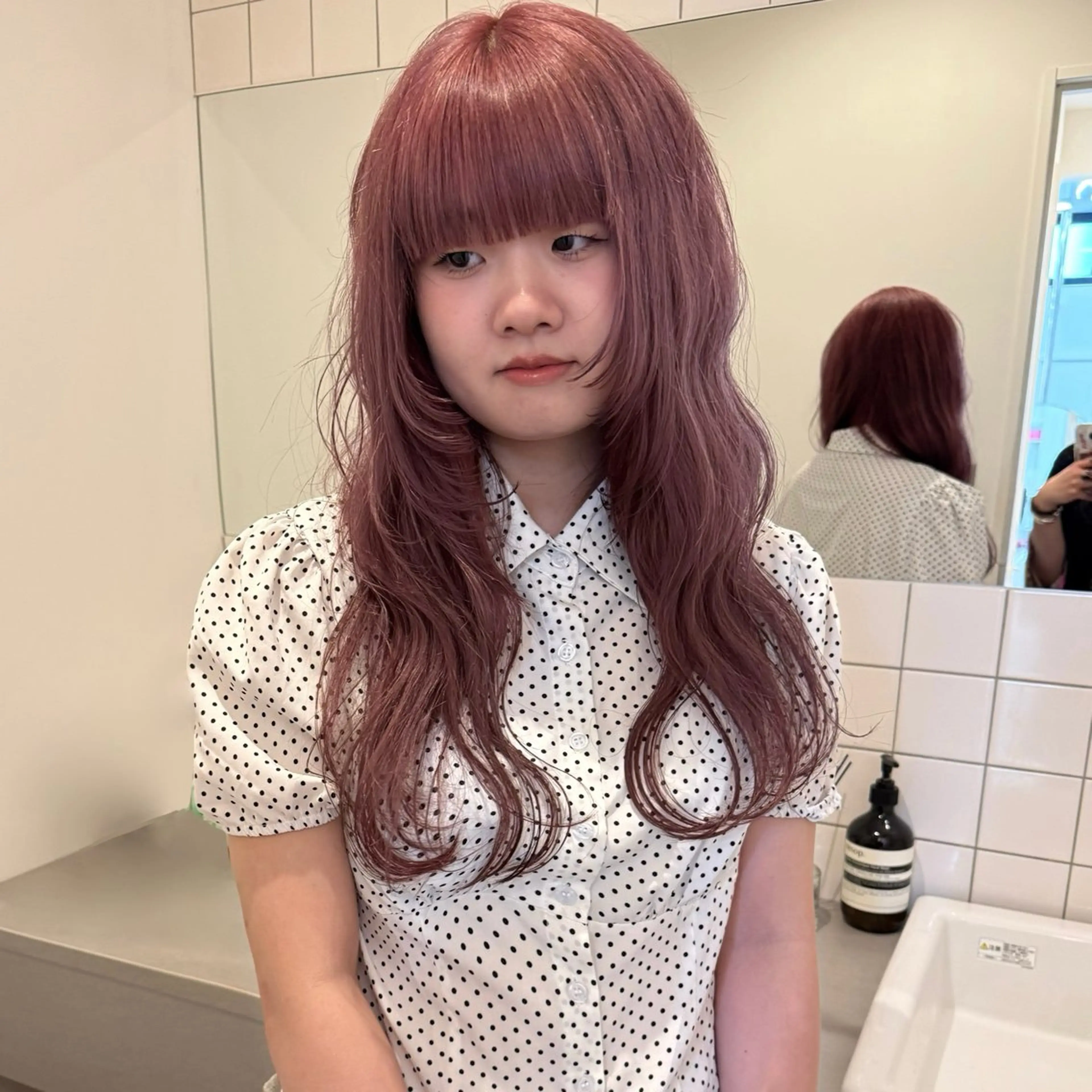 ロング ヘアカラー トリートメント 舟橋耀/ブリーチカラ ー/レイヤーカットのヘアスタイル