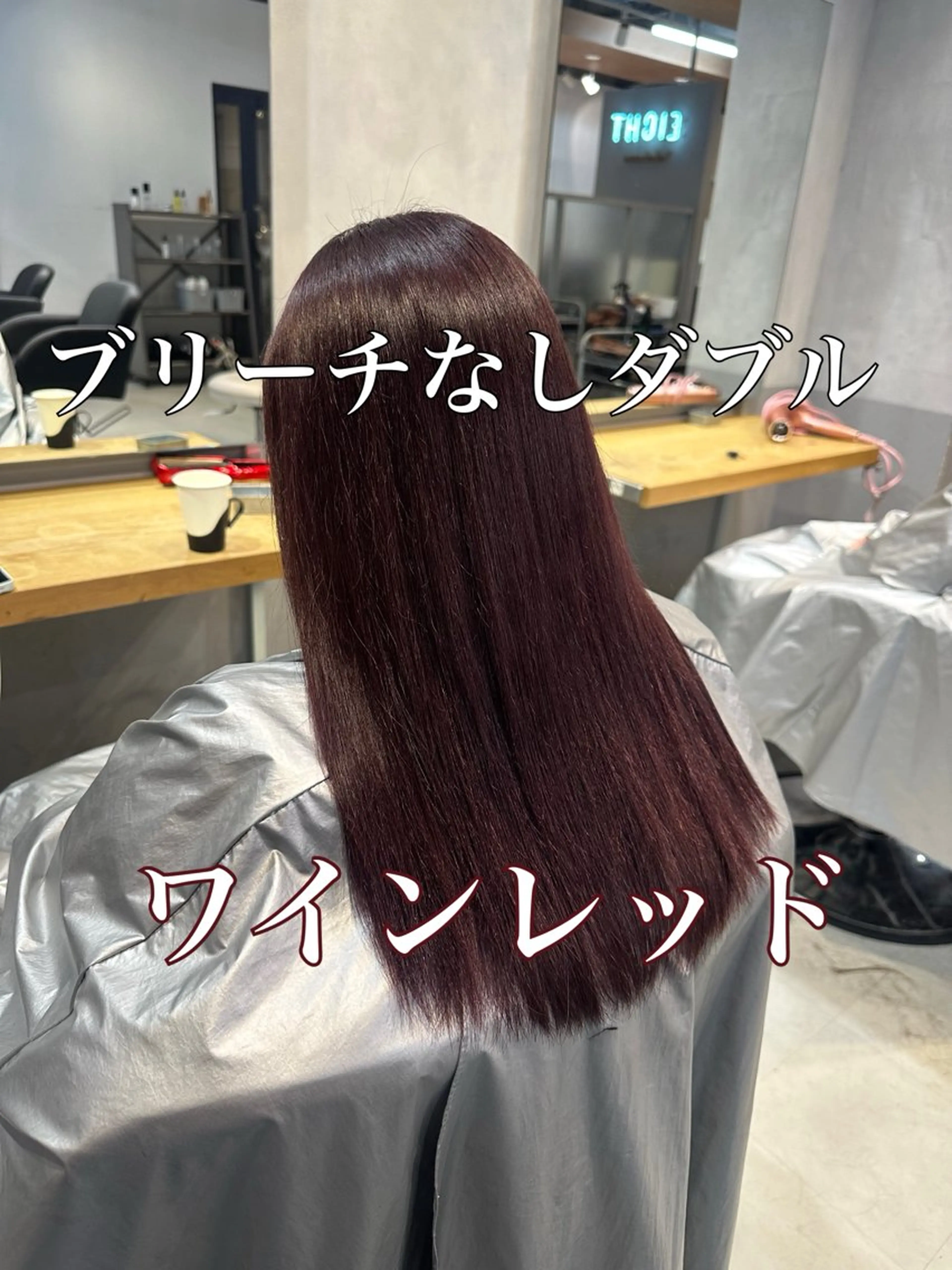 セミロング カラー ブリーチ ダブルカラー ブリーチなしカラー レッドカラー ヘアカラー トリートメント 💖ハイライト/ハイ トーン💖MIKIのヘアスタイル