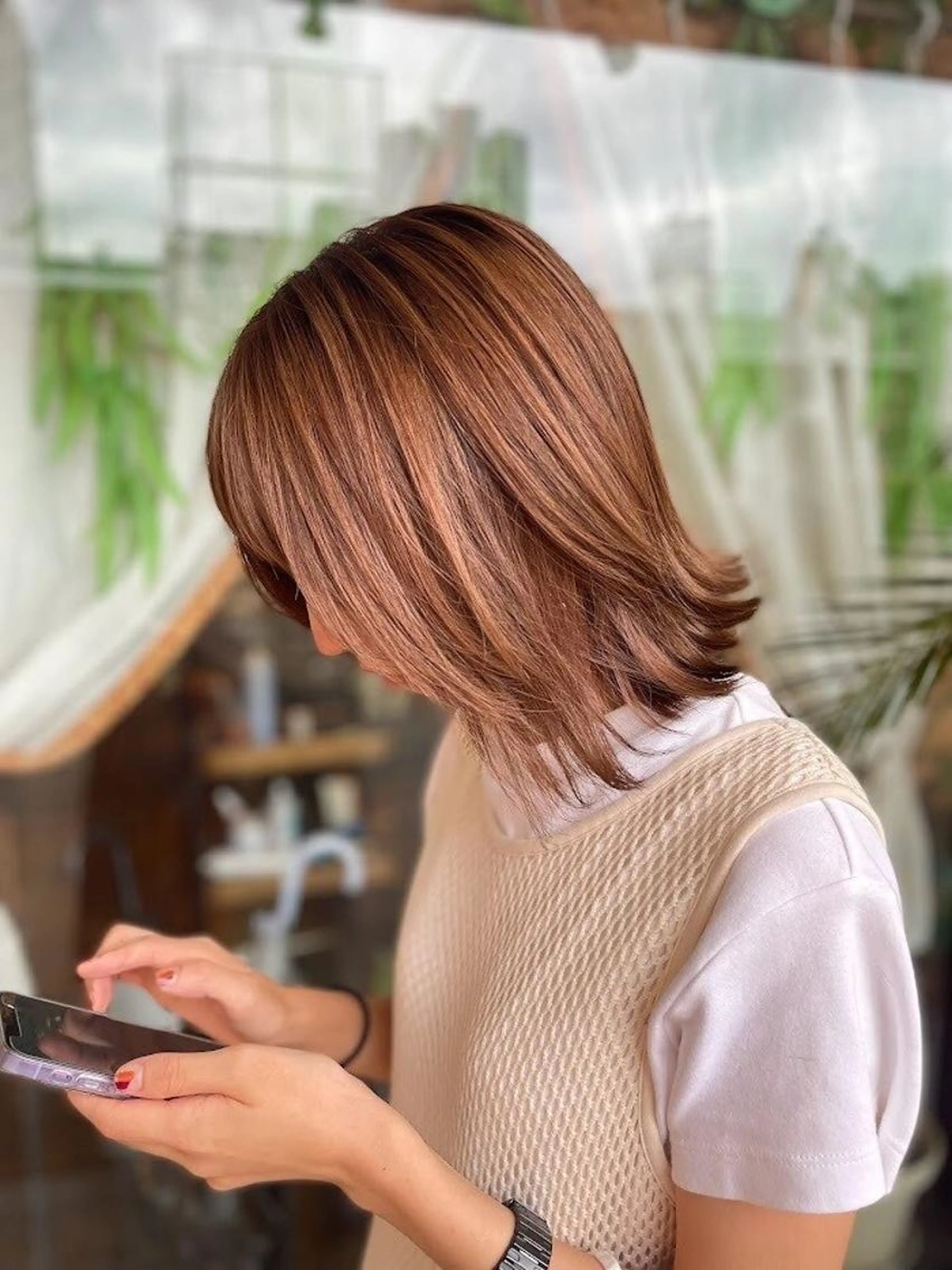 『透明感と艶髪』カラー＋カットトリートメント付き¥8000の写真