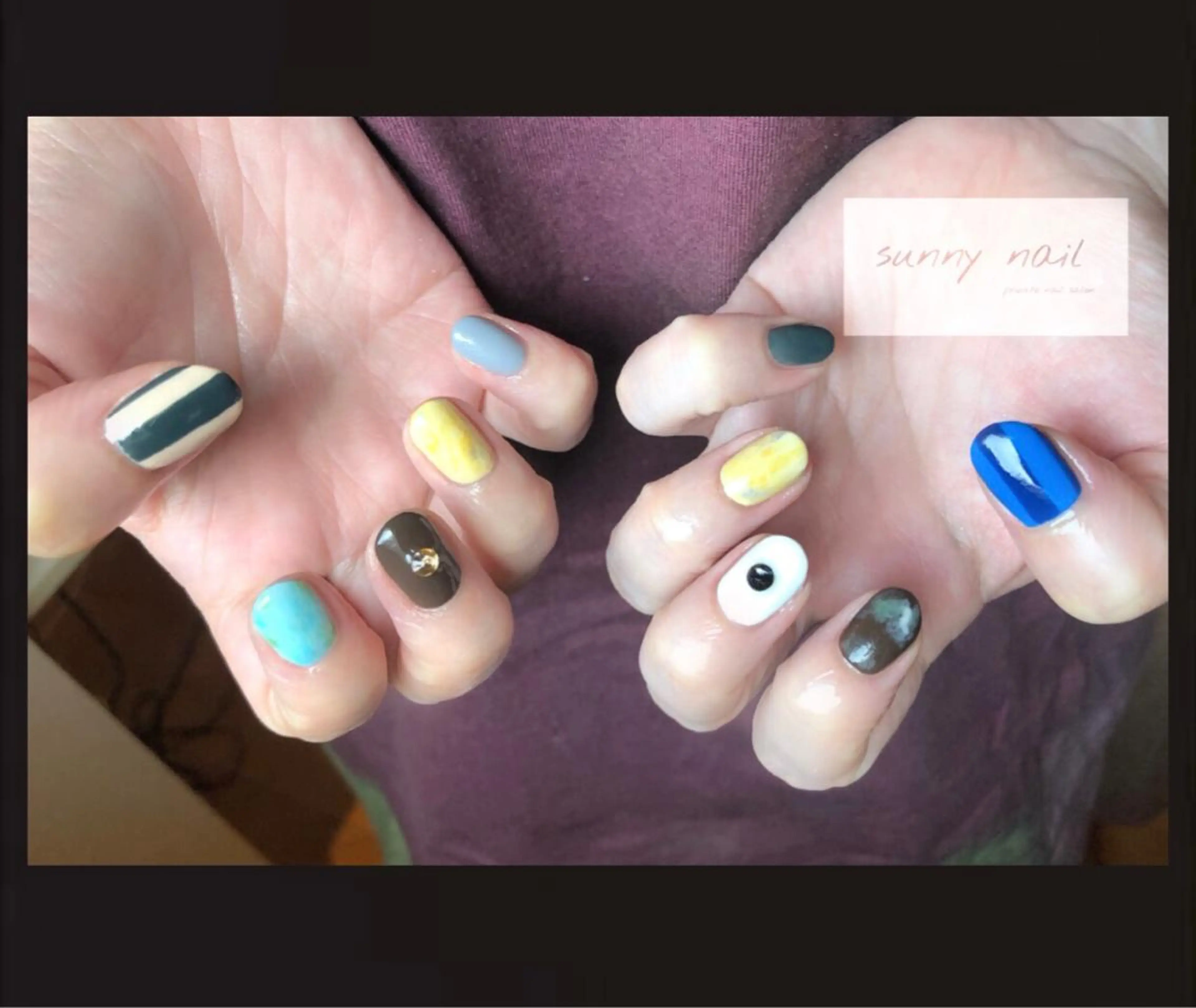 ネイル アートネイル ブラウン クリアネイル ジェルネイル ニュアンスネイル sunny nailのネイルデザイン