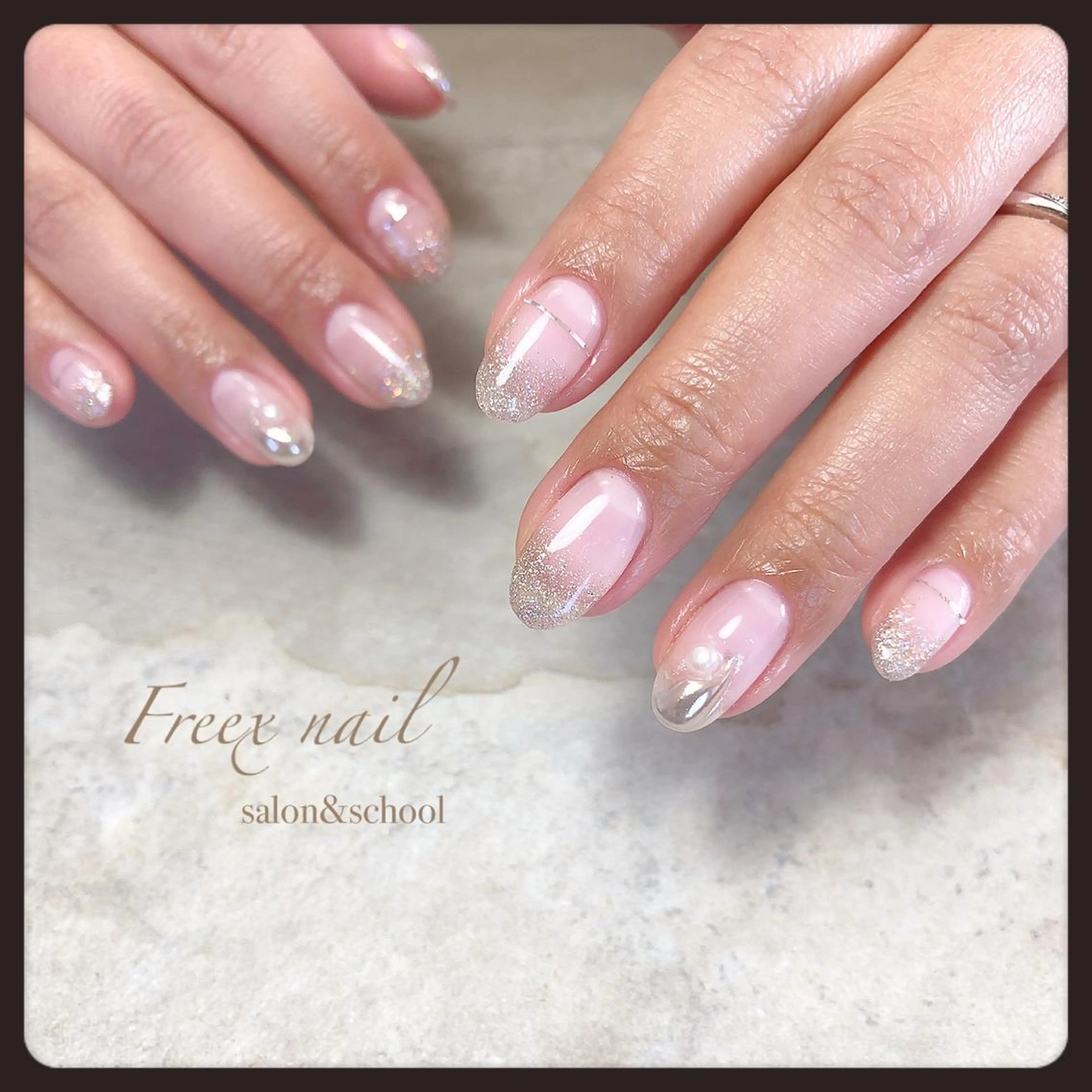 ネイル グラデーション ラメ(グリッター) ラメグラデーション Freex nail所属・freex nail /ニュアンス/個性派のネイルデザイン