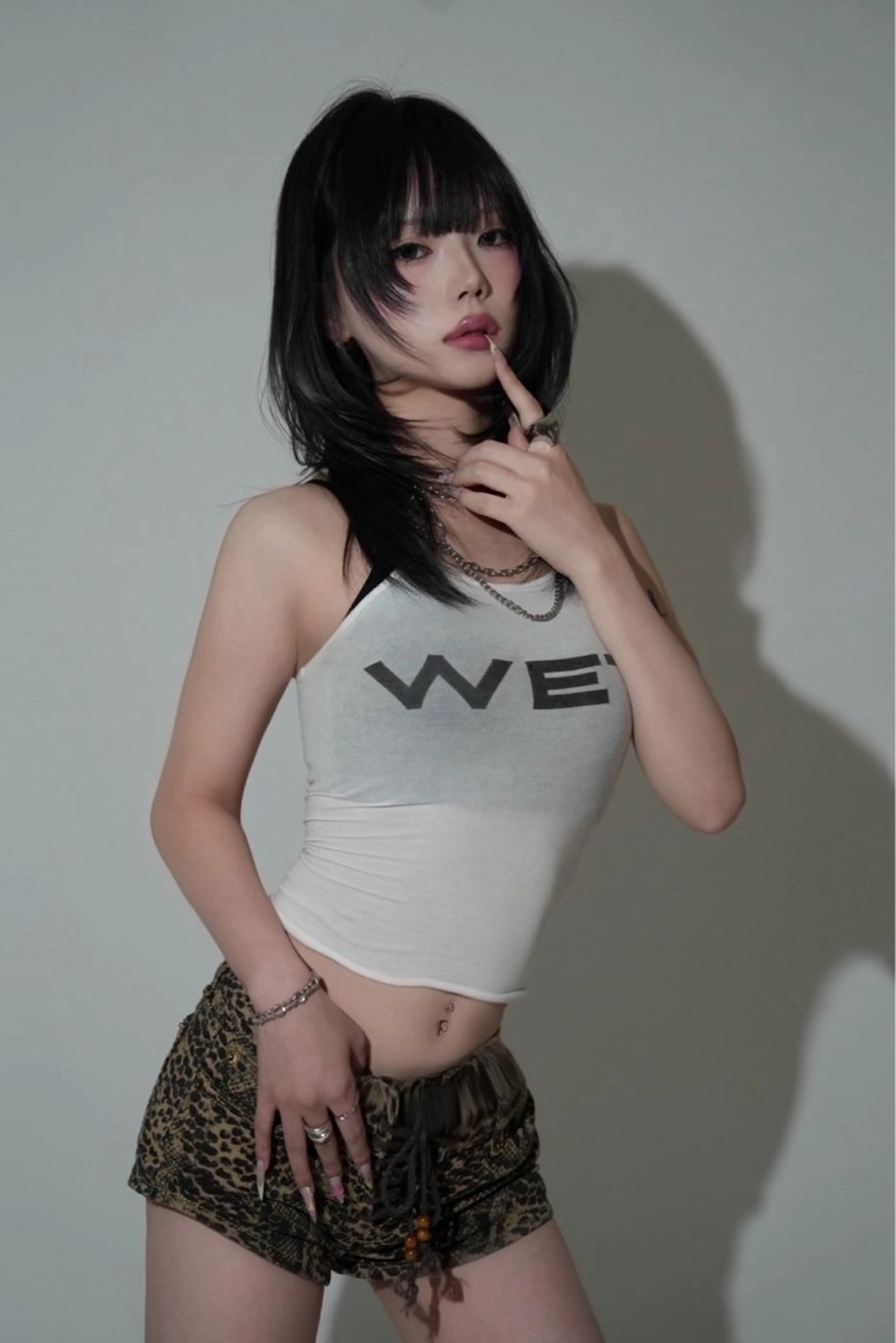 ミディアム ヘアカラー rina／ベージュ ワンホン/韓国ヘアのヘアスタイル