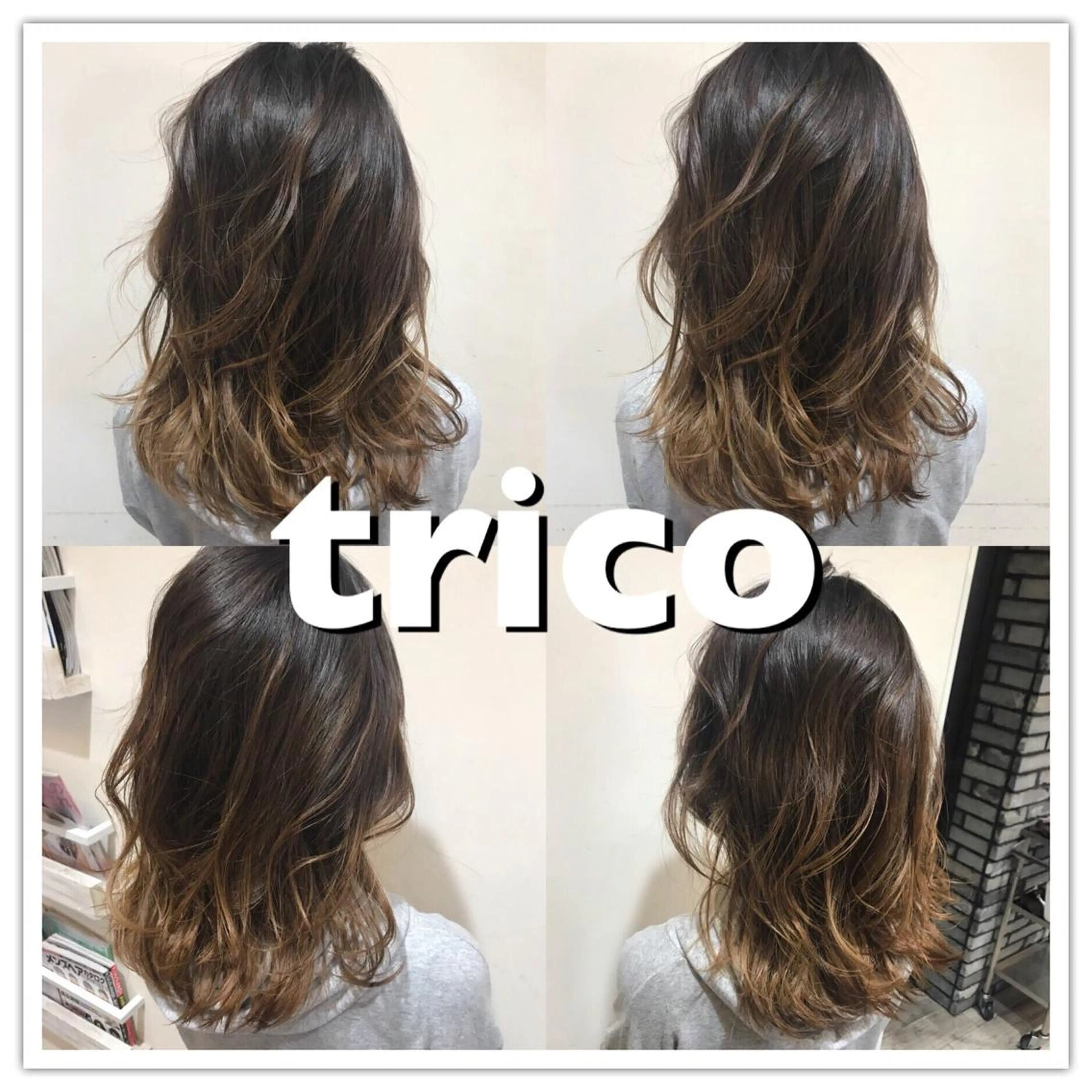 セミロング カラー グラデーションカラー ハイライトカラー ハイライト 似合わせ/ブリーチ カラー.岡田友仁のヘアスタイル