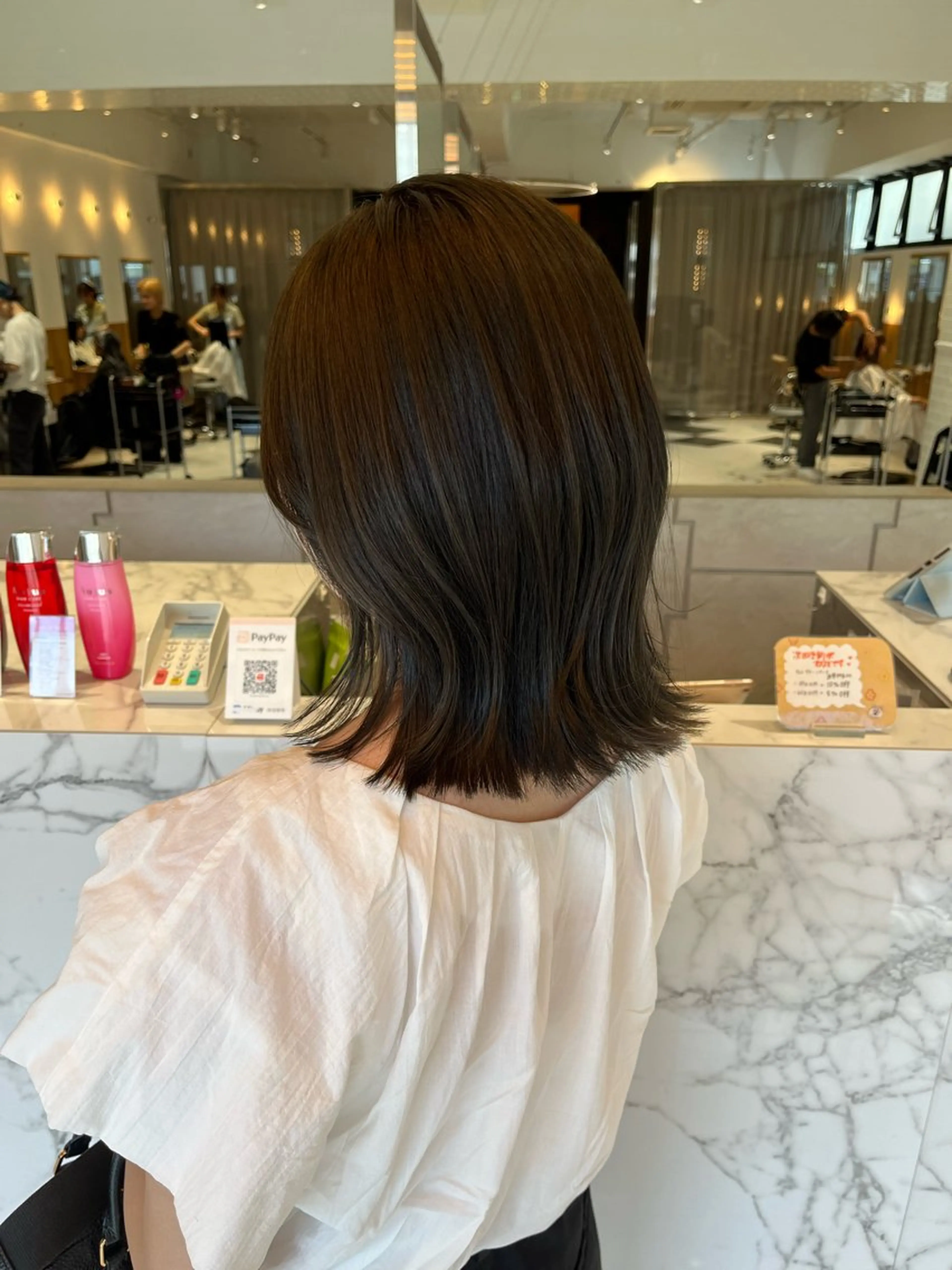 ミディアム ボブ レイヤーカット カット haruna .のヘアスタイル