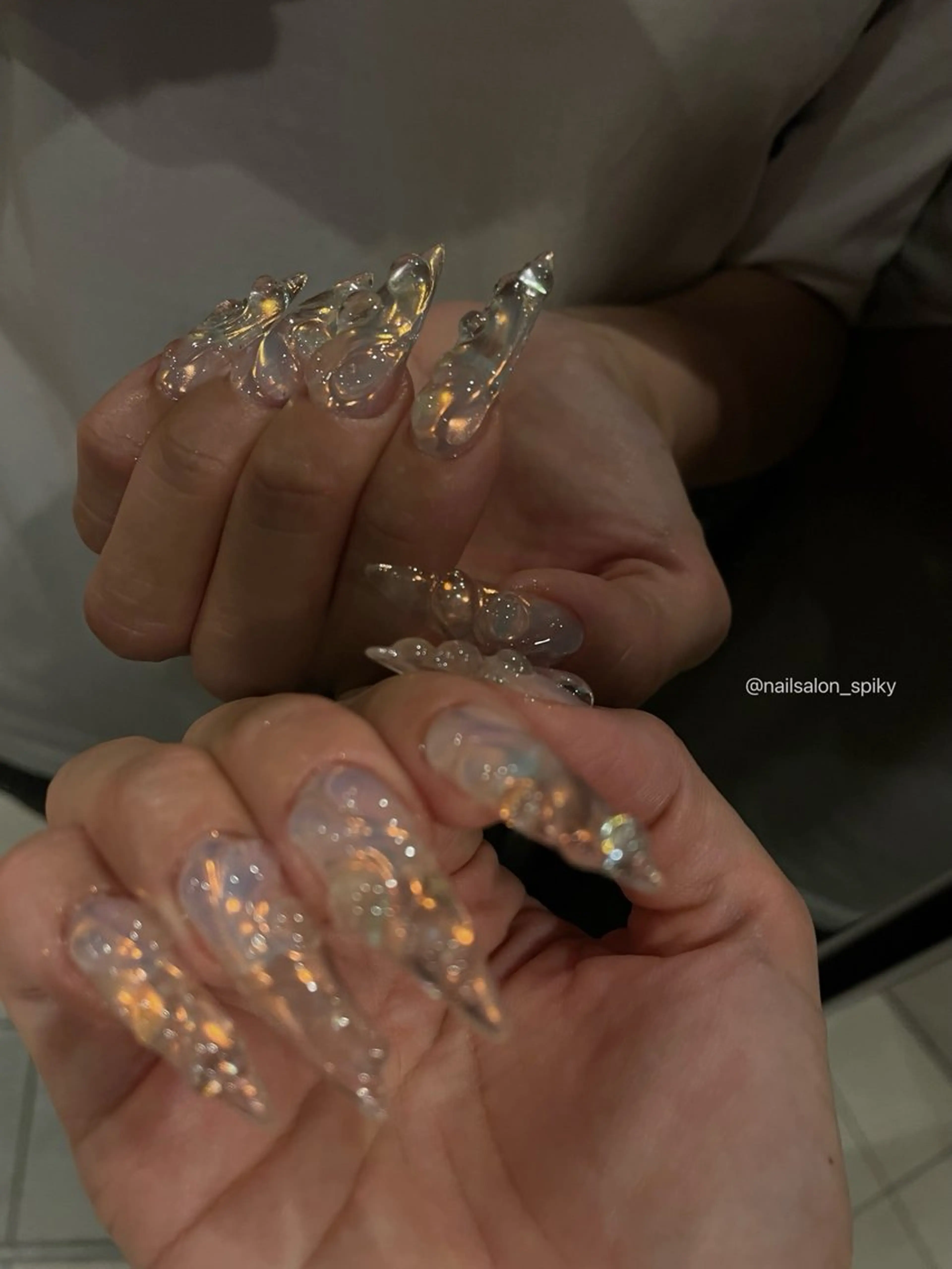 ネイル ハンドネイル Spiky とうげ ふうかのネイルデザイン