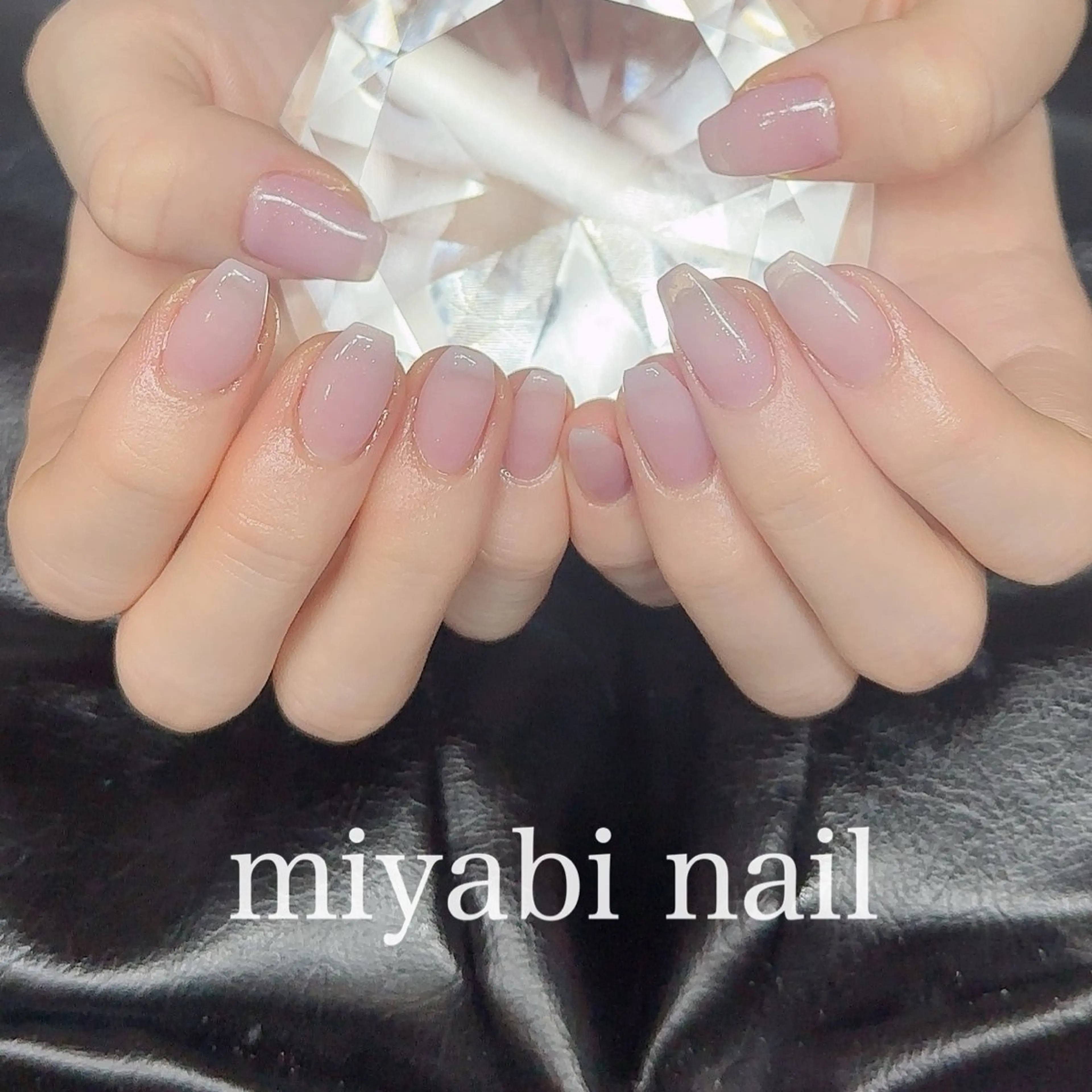 ネイル ラメ(グリッター) 持ち込み オフィスネイル ワンカラーネイル シンプルネイル ハンドネイル miyabi nail 桂川駅近くのネイルデザイン