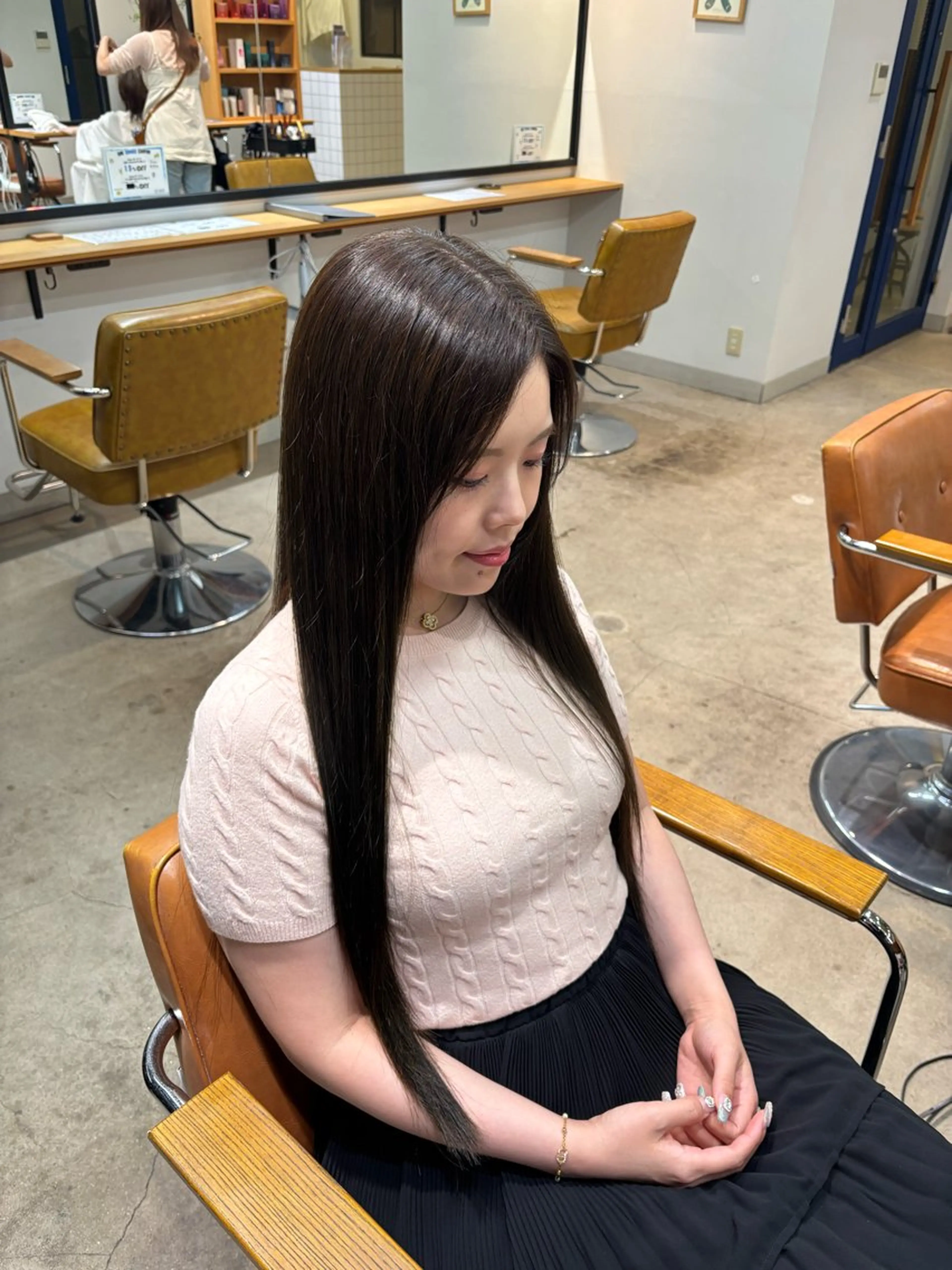 ロング カラー zina karin୨୧˙˳⋆のヘアスタイル