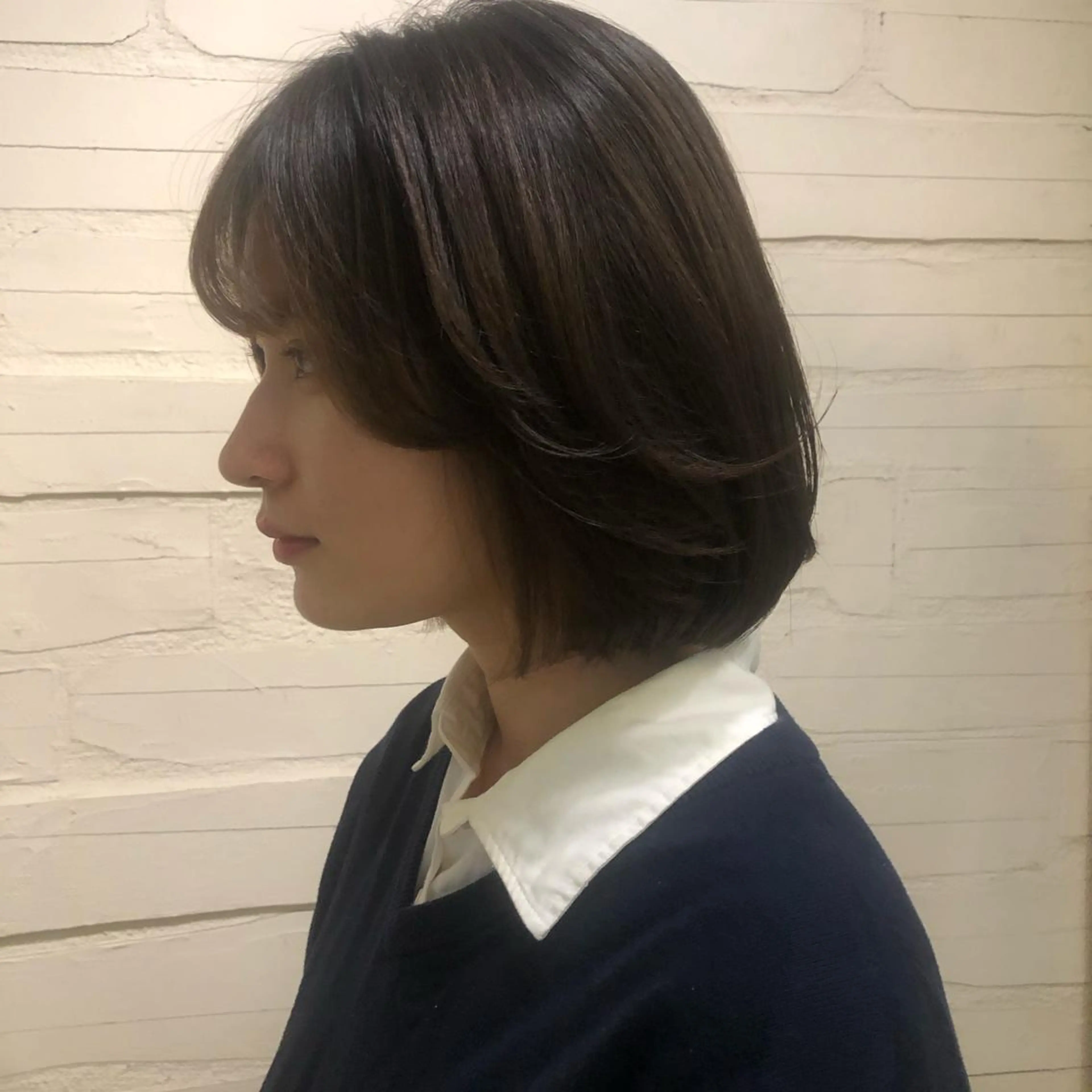 ミディアム ボブ 顔周りカット レイヤーカット カット トリートメント カラー特化美容師 なかもと たつひろのヘアスタイル