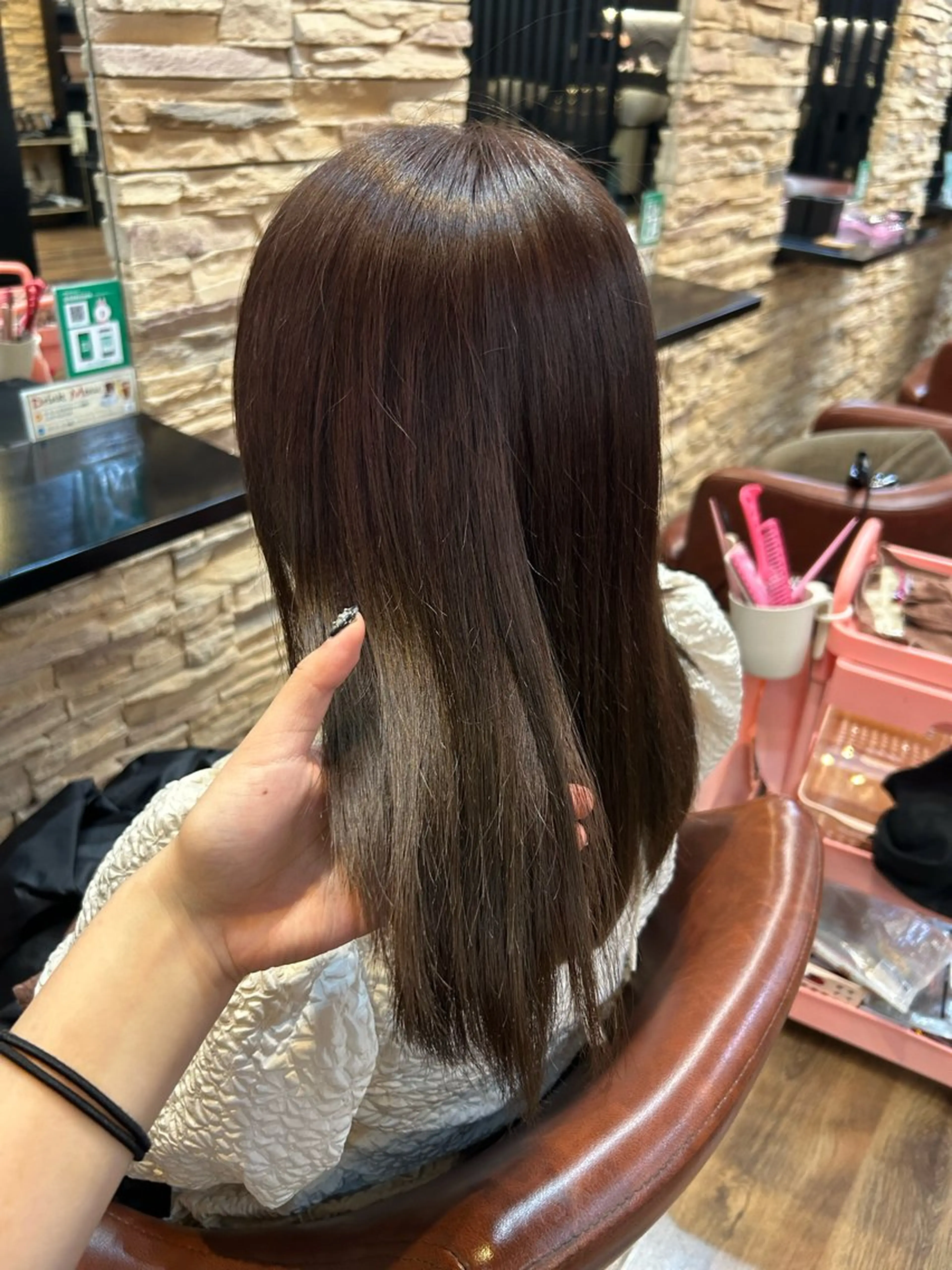 セミロング カラー ブラウンカラー 髪質改善 【ブリーチモデル募集 】サキ🫧のヘアスタイル