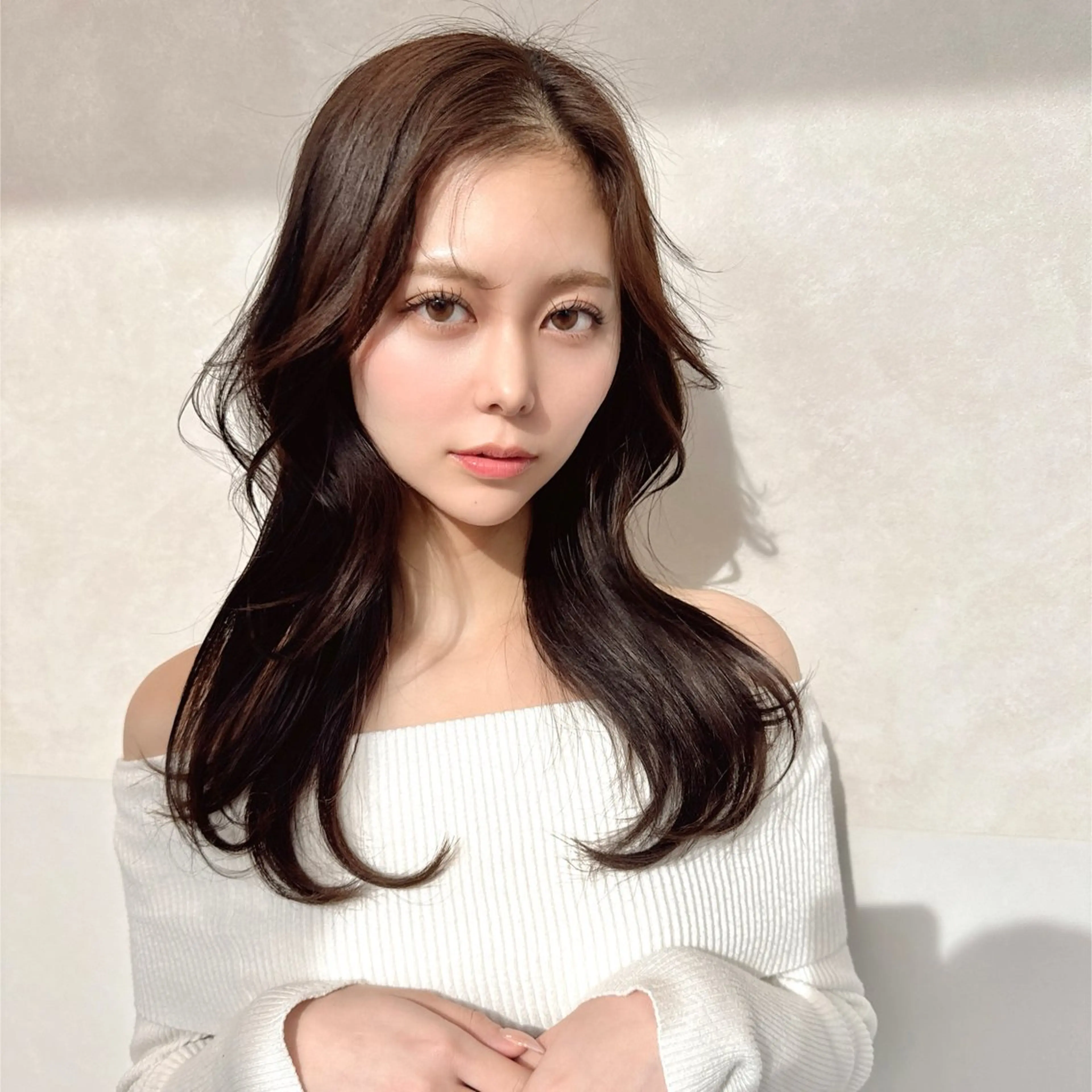 セミロング レイヤーカット カット 森 隆秀/韓国ヘアのヘアスタイル