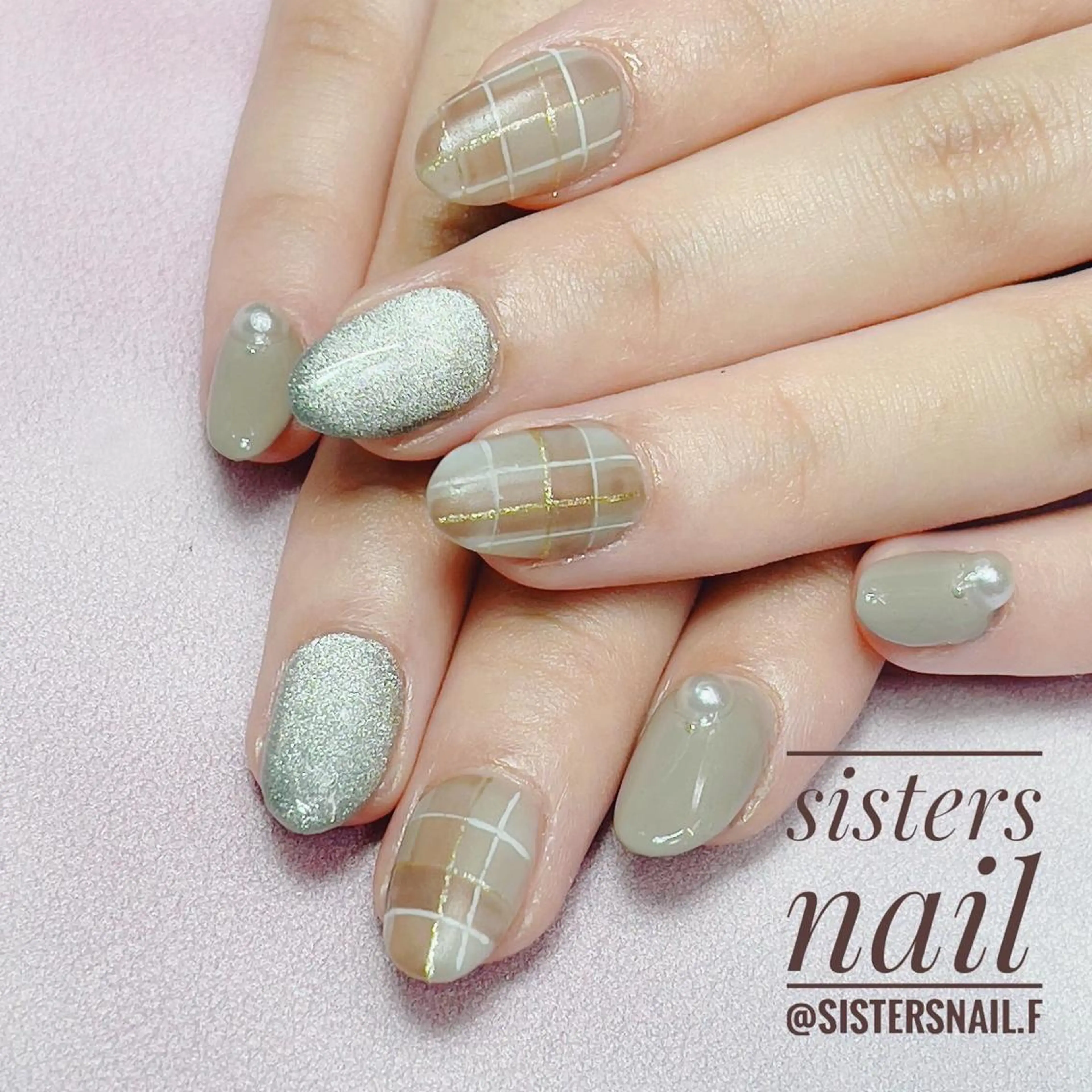 ネイル アートネイル マグネットネイル マットネイル 冬ネイル sisters nail.fのネイルデザイン