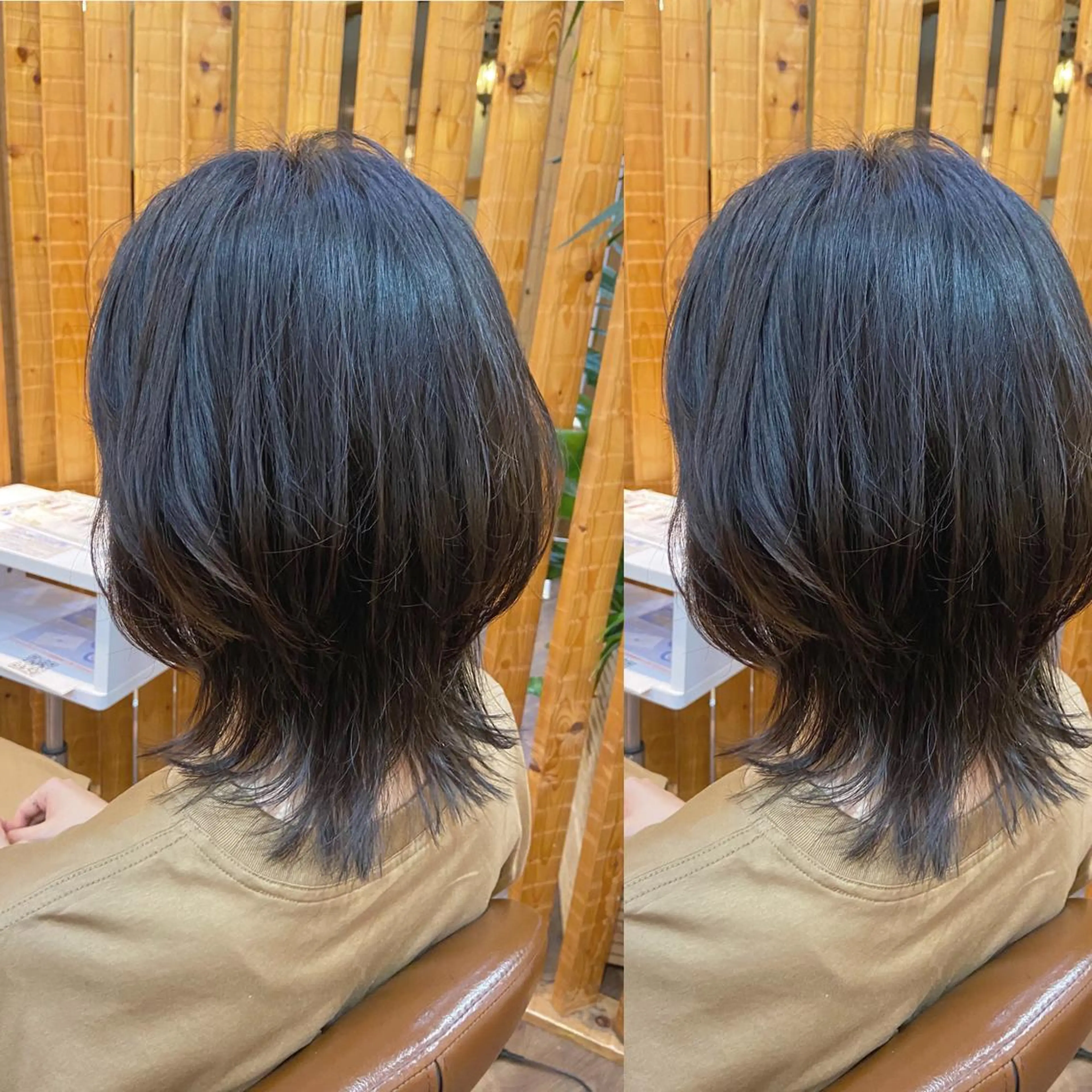 ミディアム カラー レイヤーカット ウルフカット 鎌田 祥江のヘアスタイル