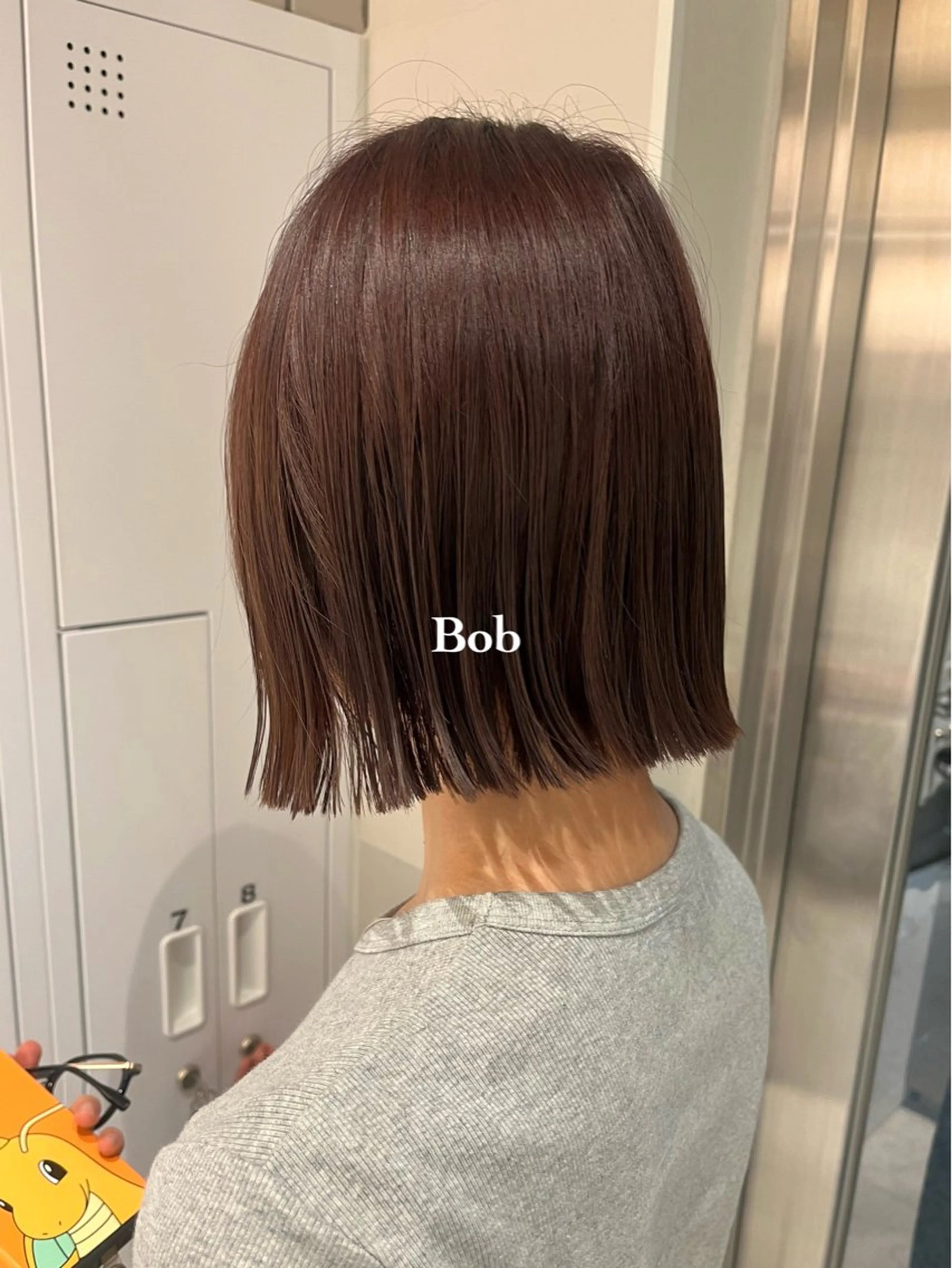 ミディアム カラー カット ヘアカラー トリートメント RINA🧤 デザインとボブのヘアスタイル