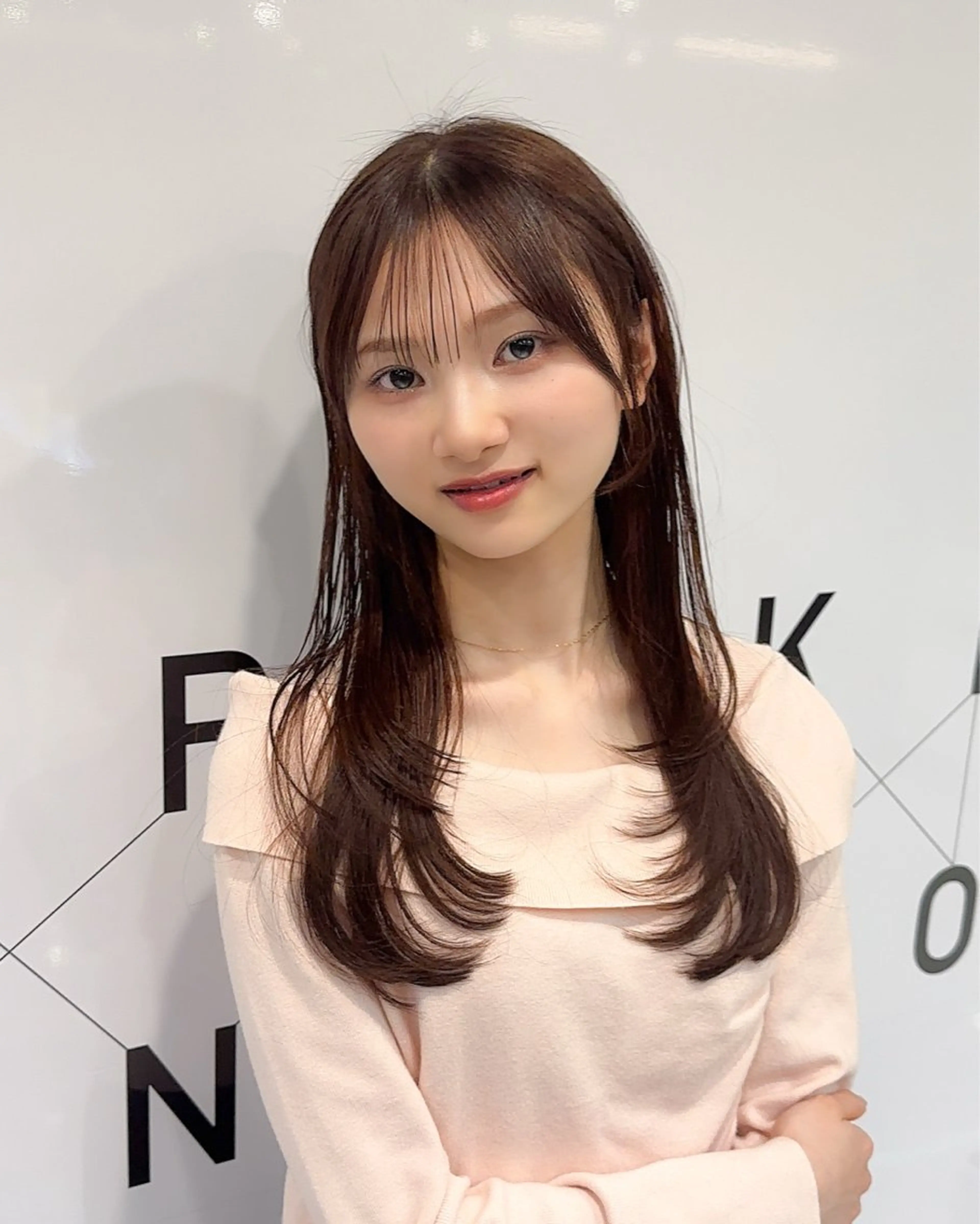 ロング 韓国風ヘア レイヤーカット シースルーバング 髪質改善VALETTE福岡天神所属・髪質改善/レイヤー /韓国ヘアNOBUのヘアスタイル