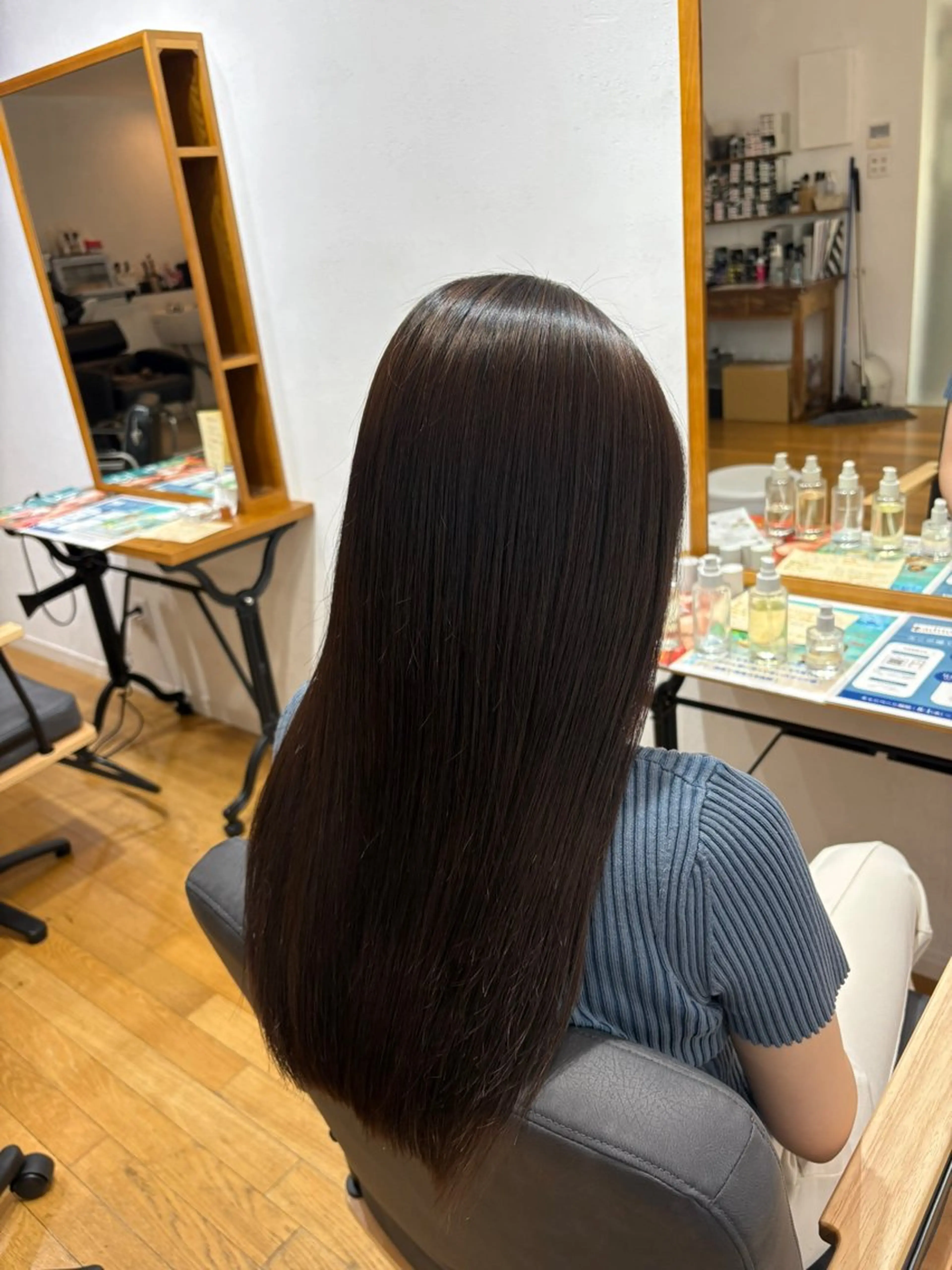 ロング カット 縮毛矯正 トリートメント 西元 群/艶髪/髪質改善のヘアスタイル