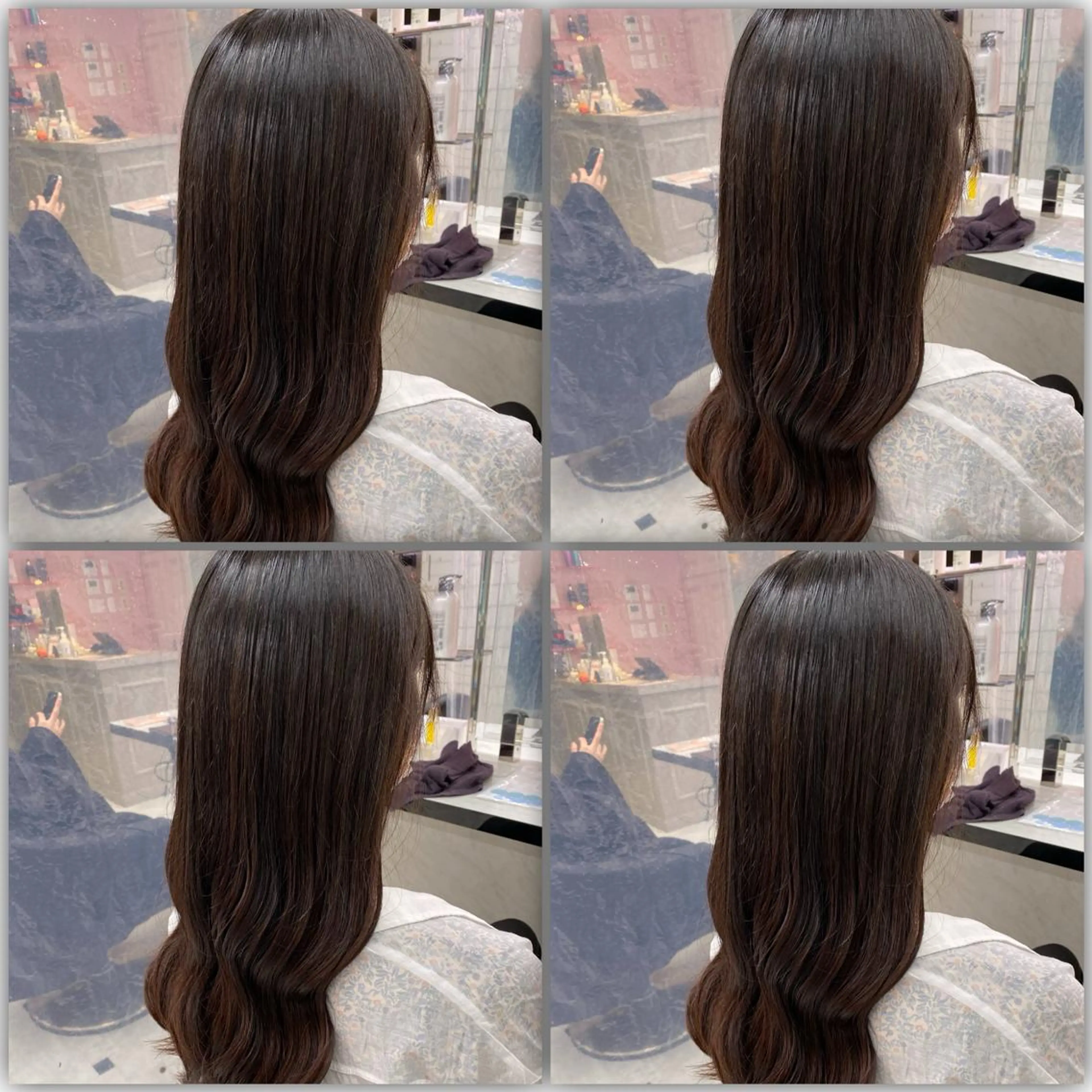 ロング ダブルカラー 韓国ヘアKYONのヘアスタイル