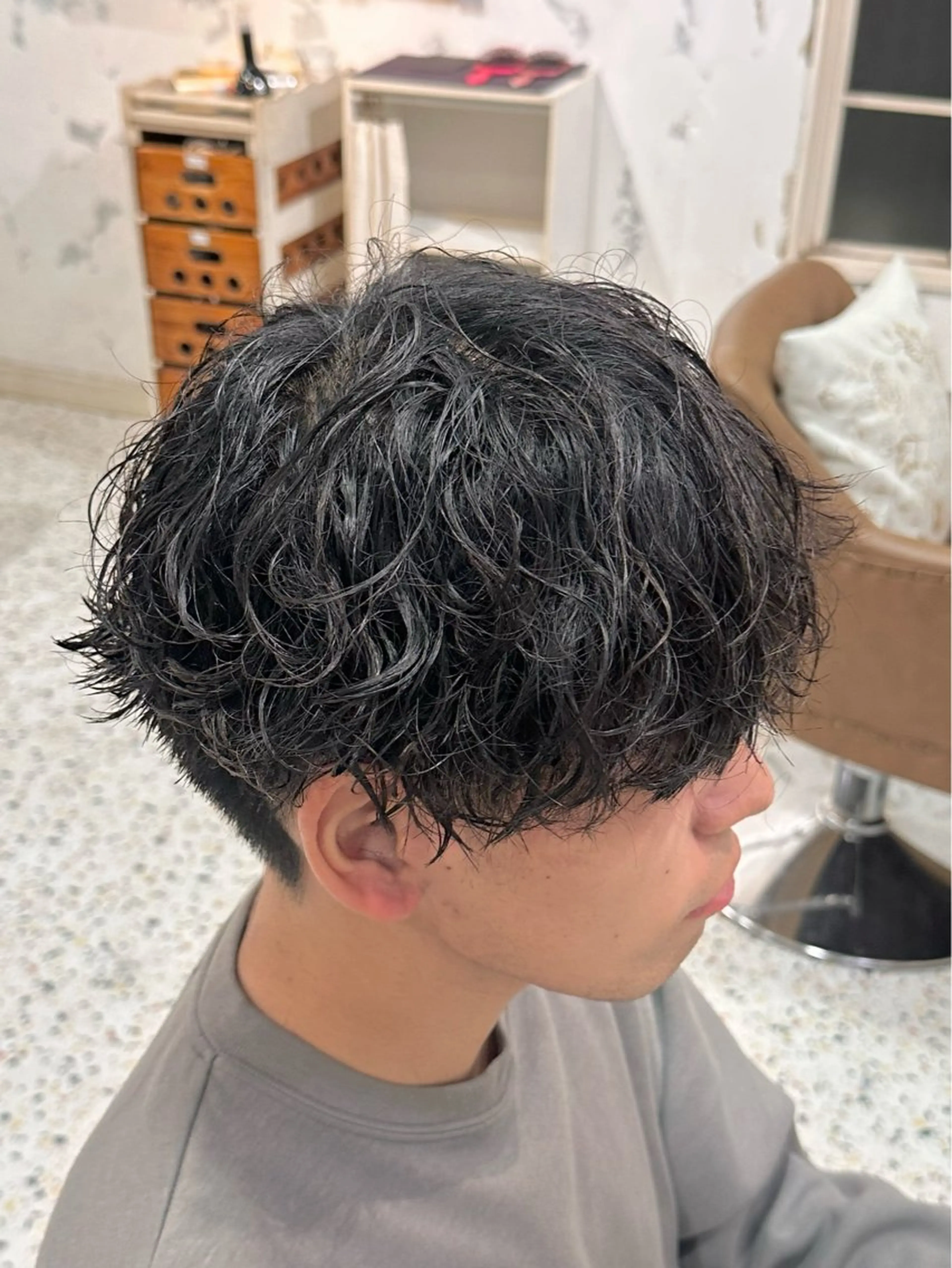 当日予約限定メンズカット＋ナチュラルパーマの写真