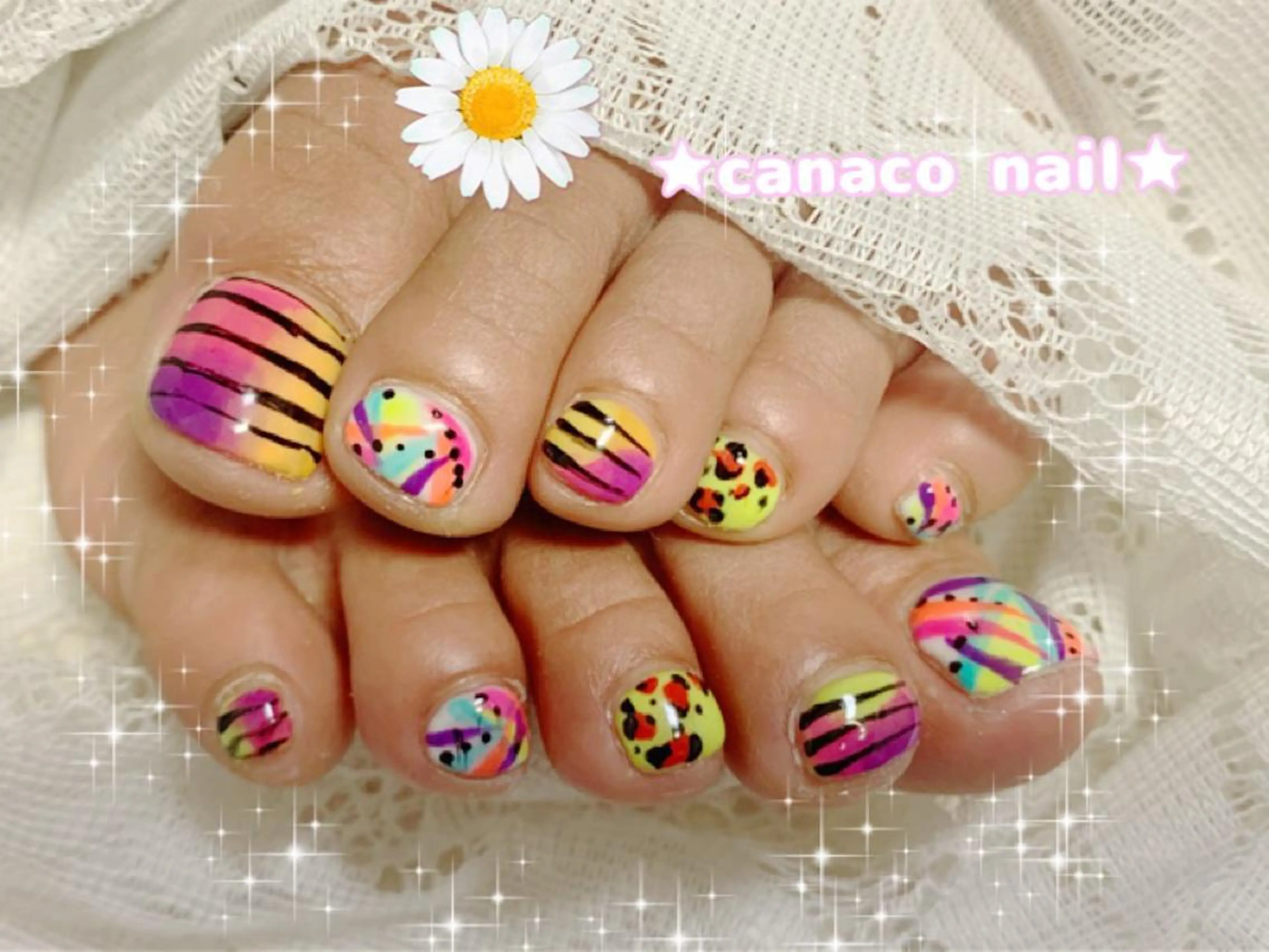 ネイル アートネイル フットネイル ジェルネイル パラジェル ストーンネイル Felice所属・ベテランネイル cnc  nailのネイルデザイン