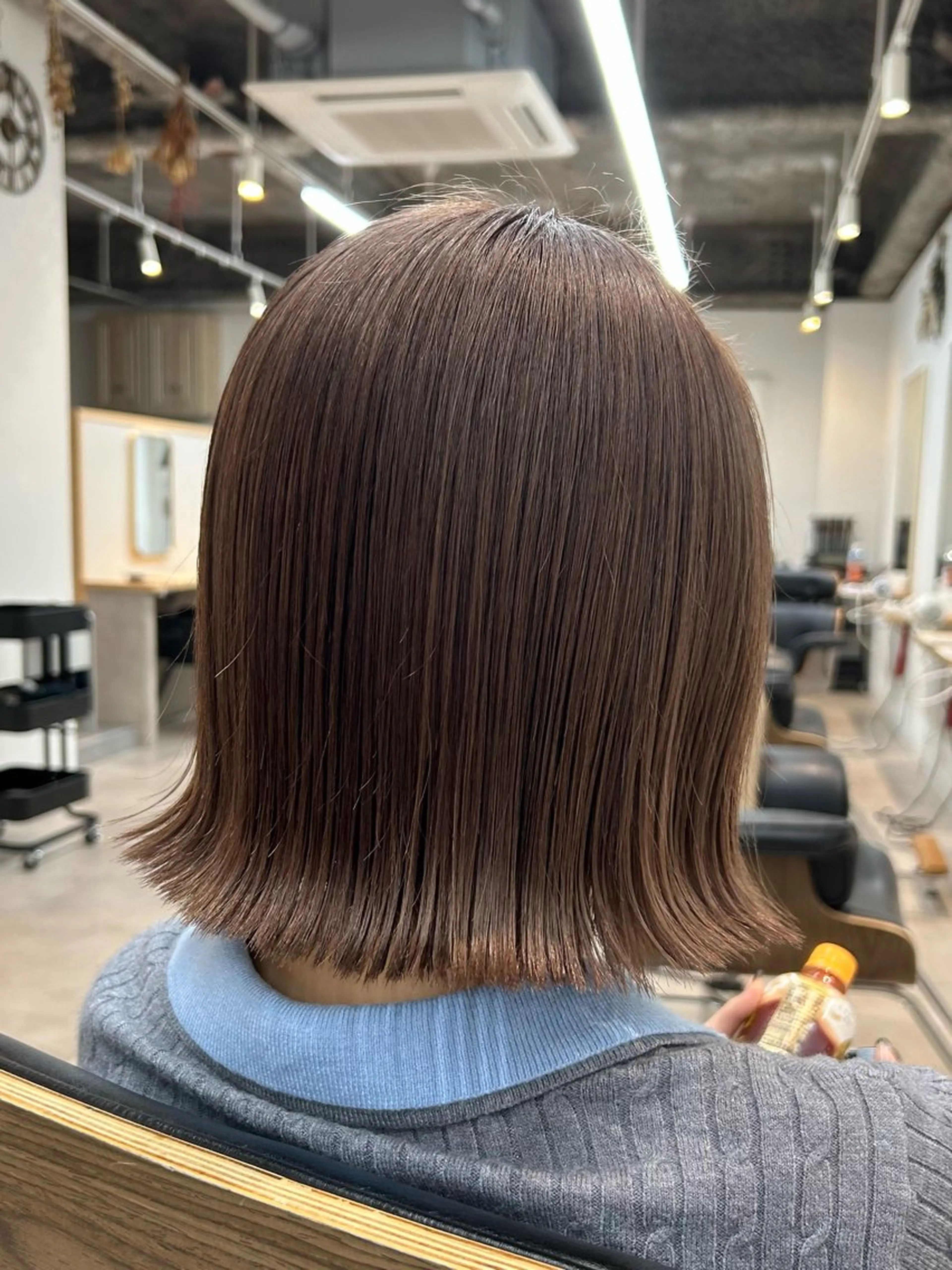 ミディアム カラー ブラウンカラー ショコラブラウン カット ヘアカラー トリートメント 韓国ボブ/レイヤー/ ハイトーン/まなみのヘアスタイル