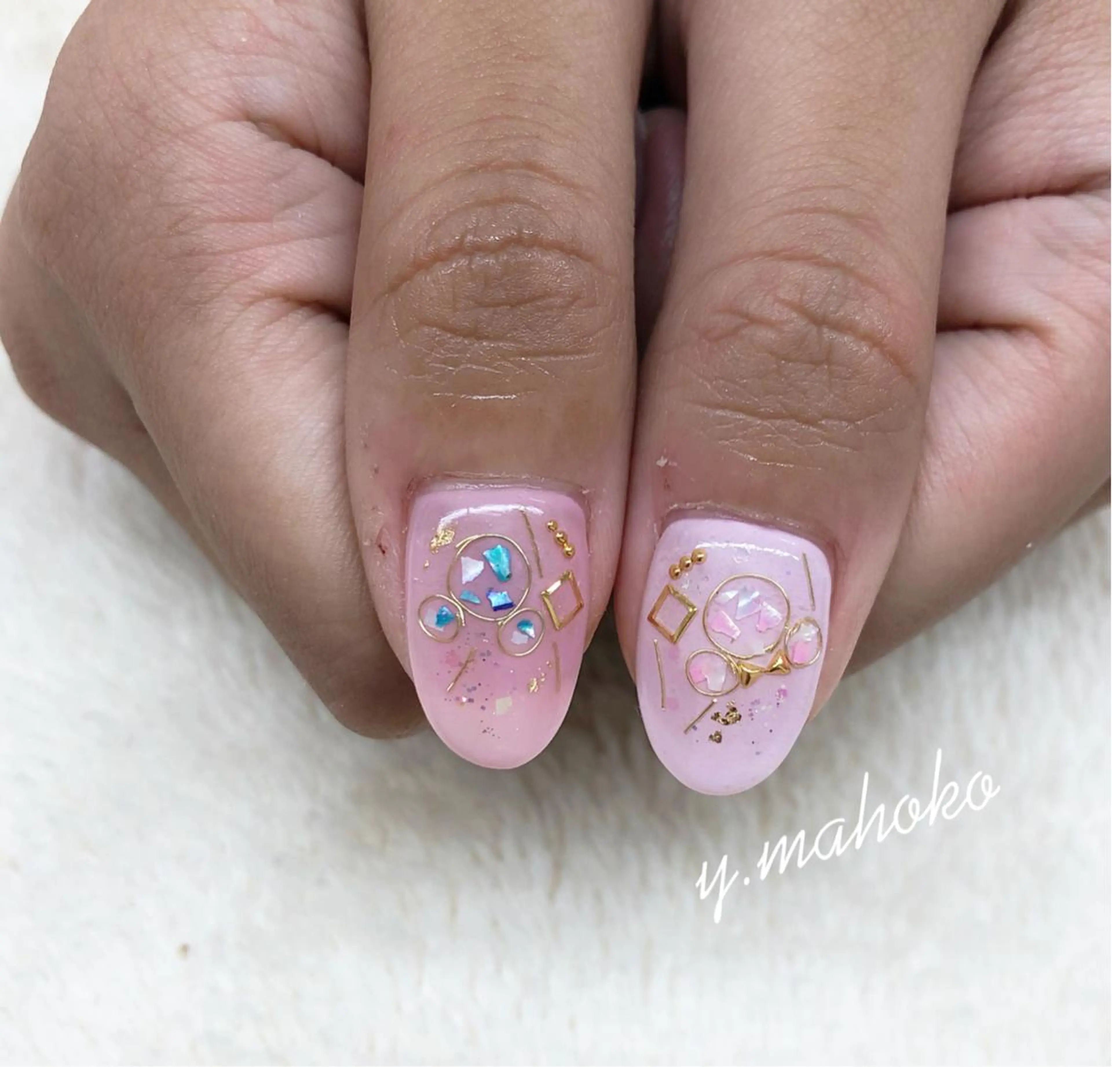 ネイル ハンドネイル She nail studio 原宿所属・パラジェル有/ スカルプ/mahoのネイルデザイン