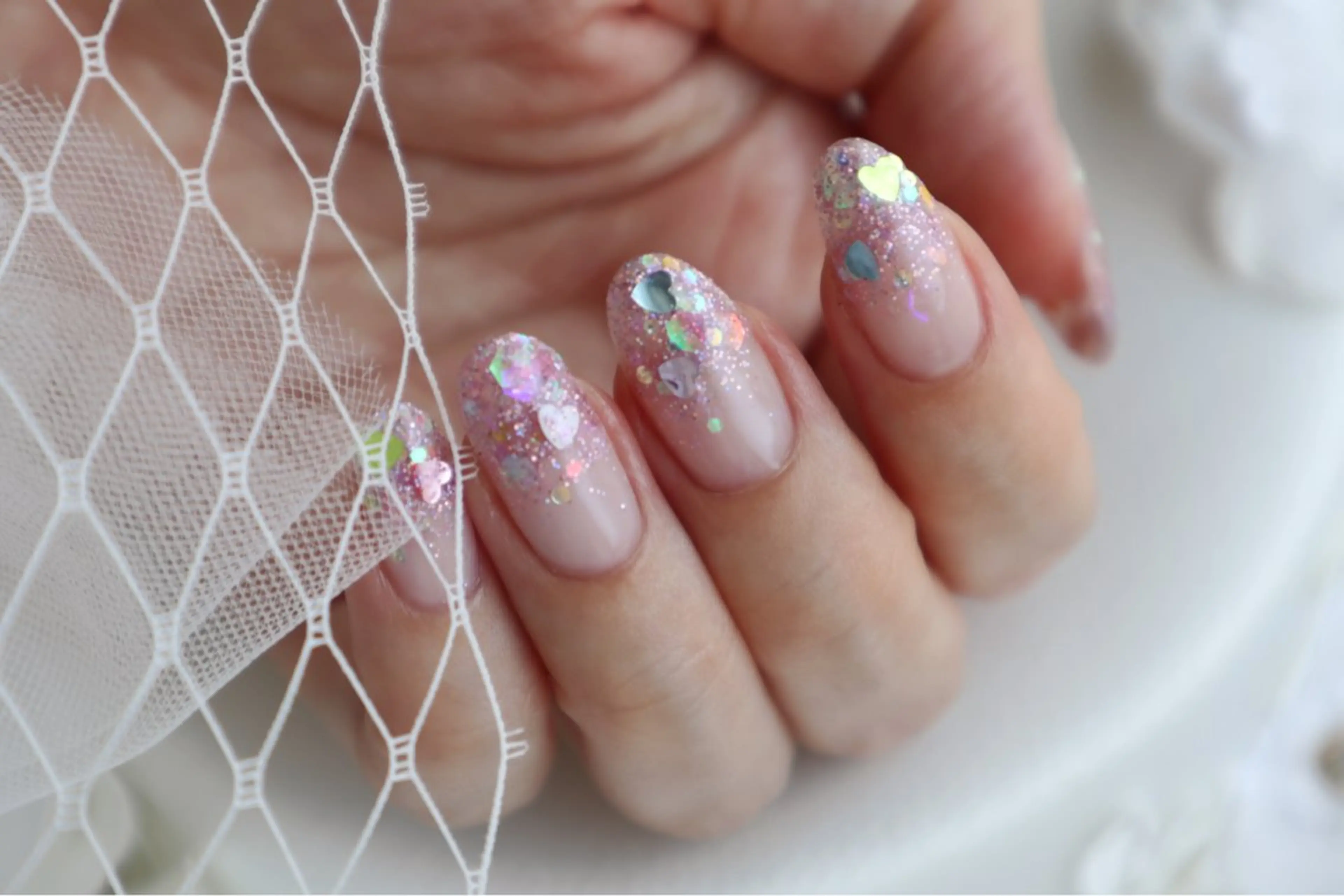 ネイル グラデーション ラメ(グリッター) ラメグラデーション ナツ komachiのネイルデザイン