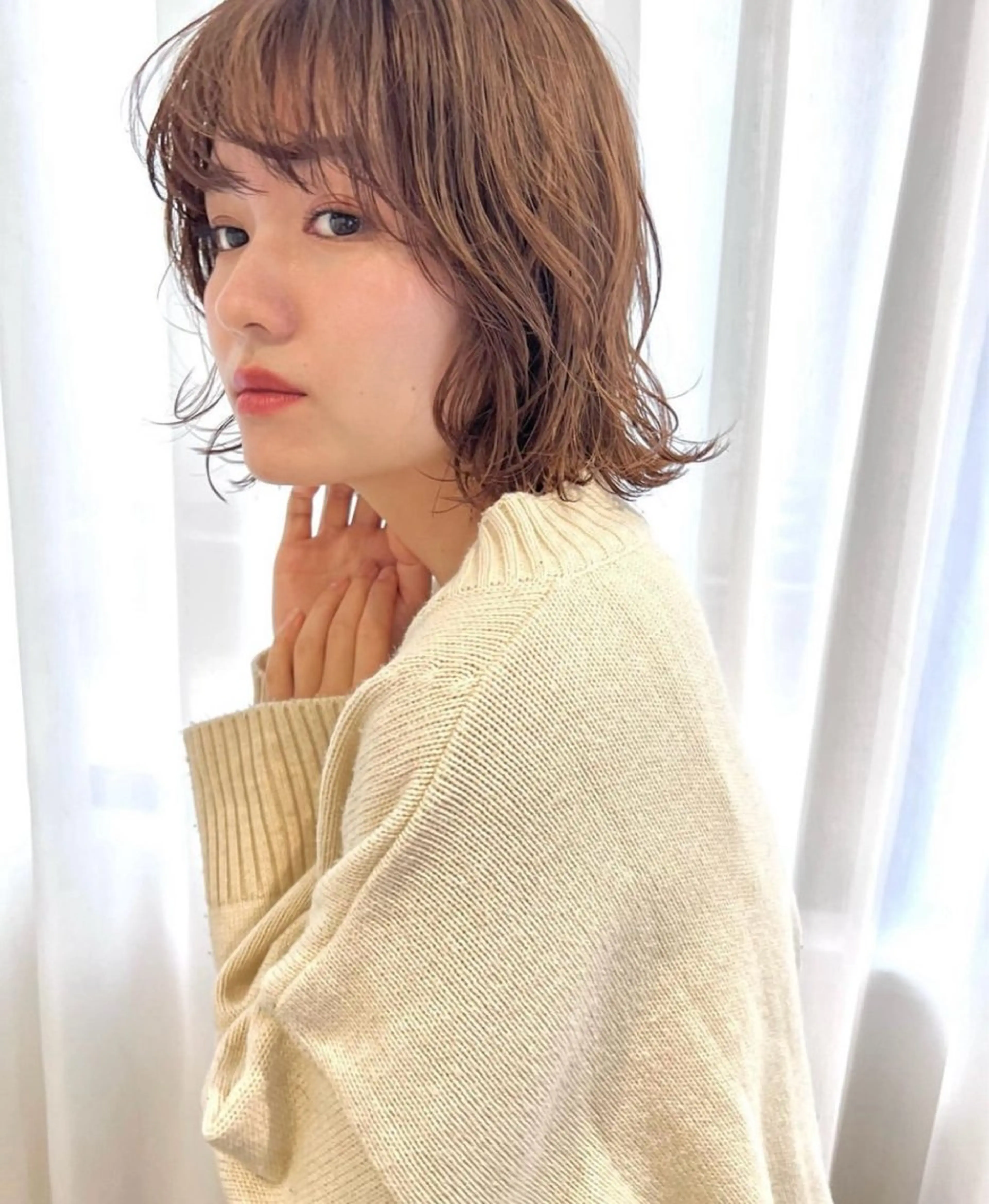 ミディアム 韓国レイヤー/ショー ト/nodokaのヘアスタイル