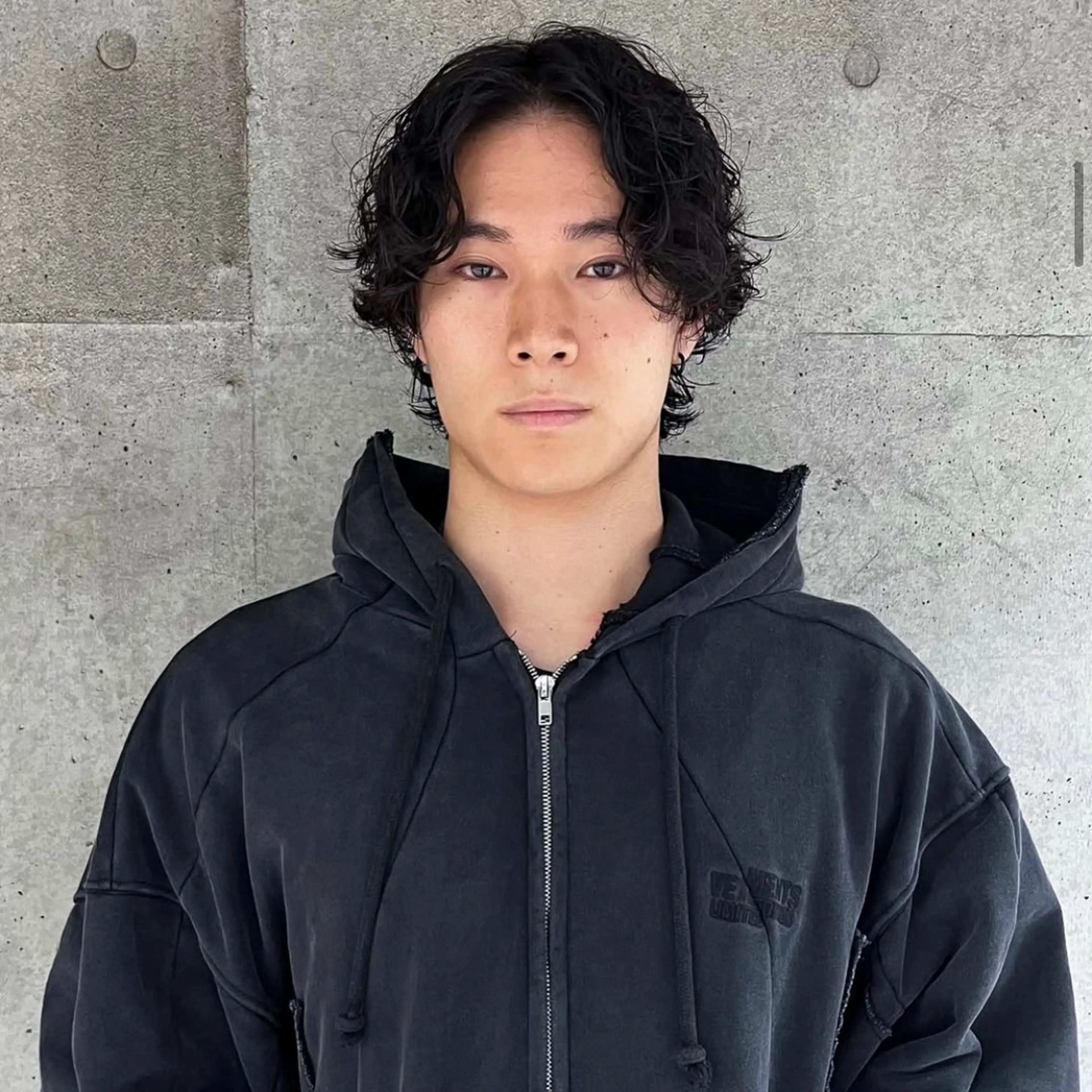 ミディアム メンズ カット パーマ 鈴木 隼人のヘアスタイル