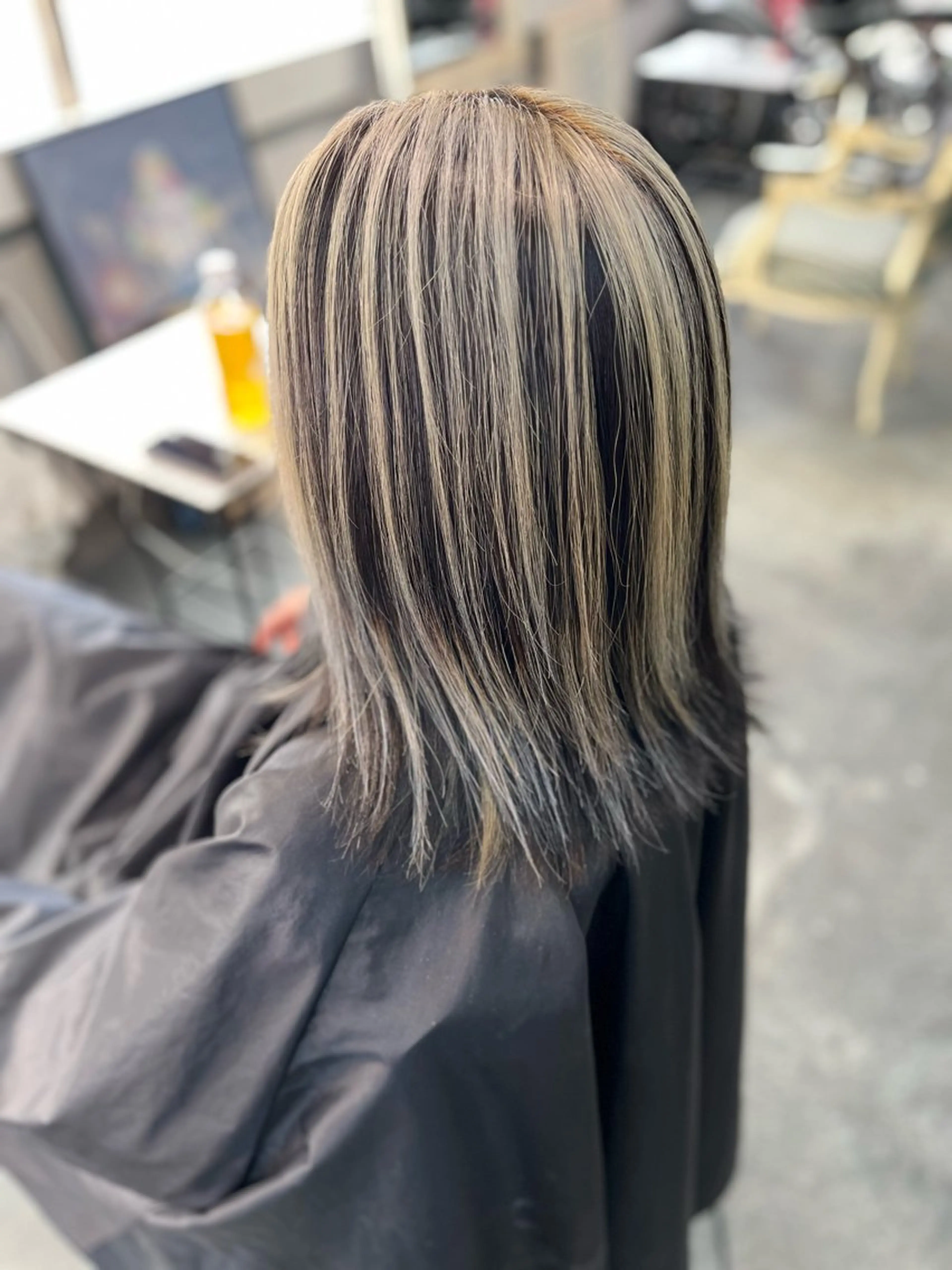 ミディアム カラー ヘアカラー Mariana雛/ 西大分/ハイライトのヘアスタイル