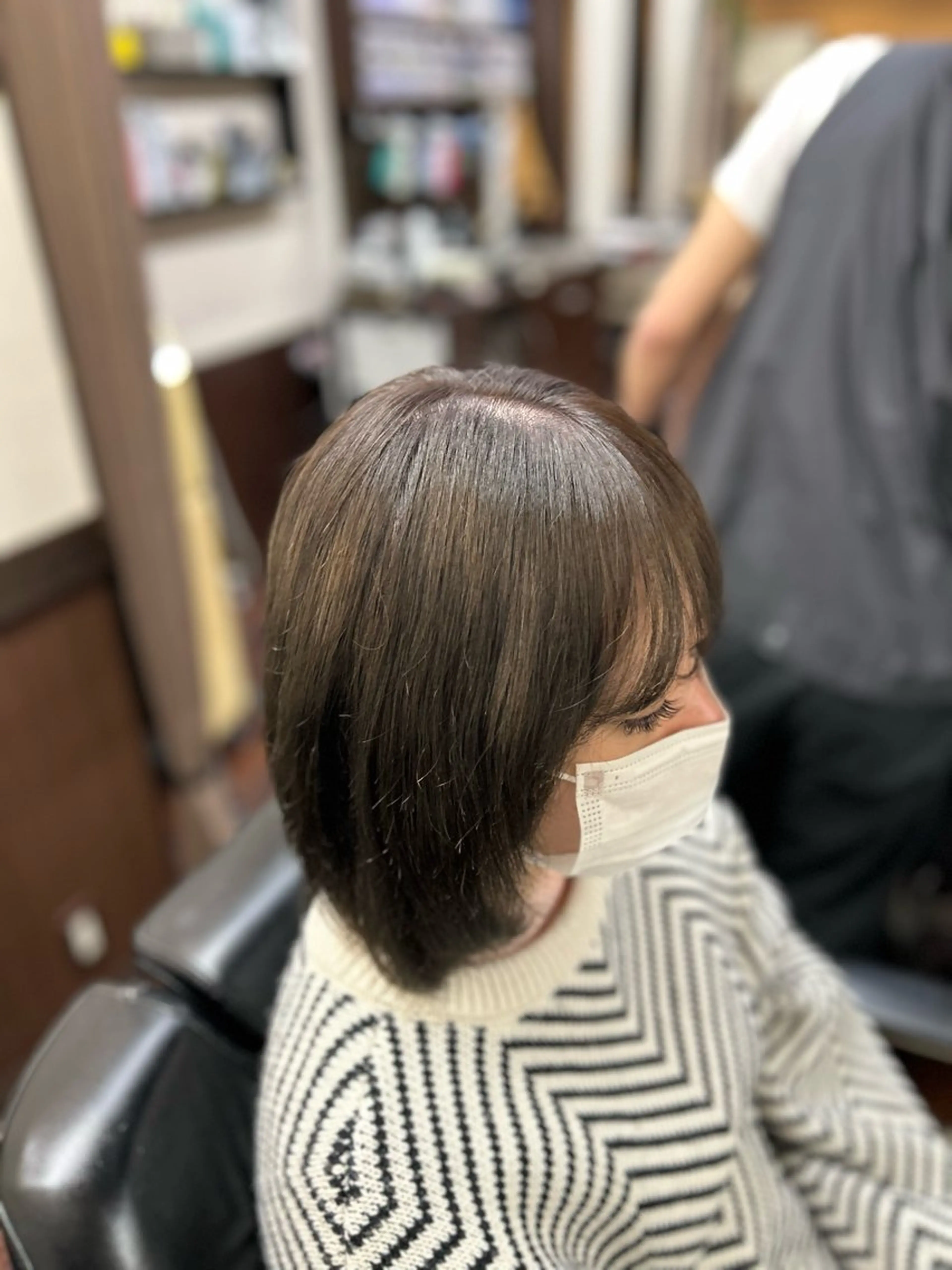 ミディアム ヘアカラー 篠田 蒼のヘアスタイル