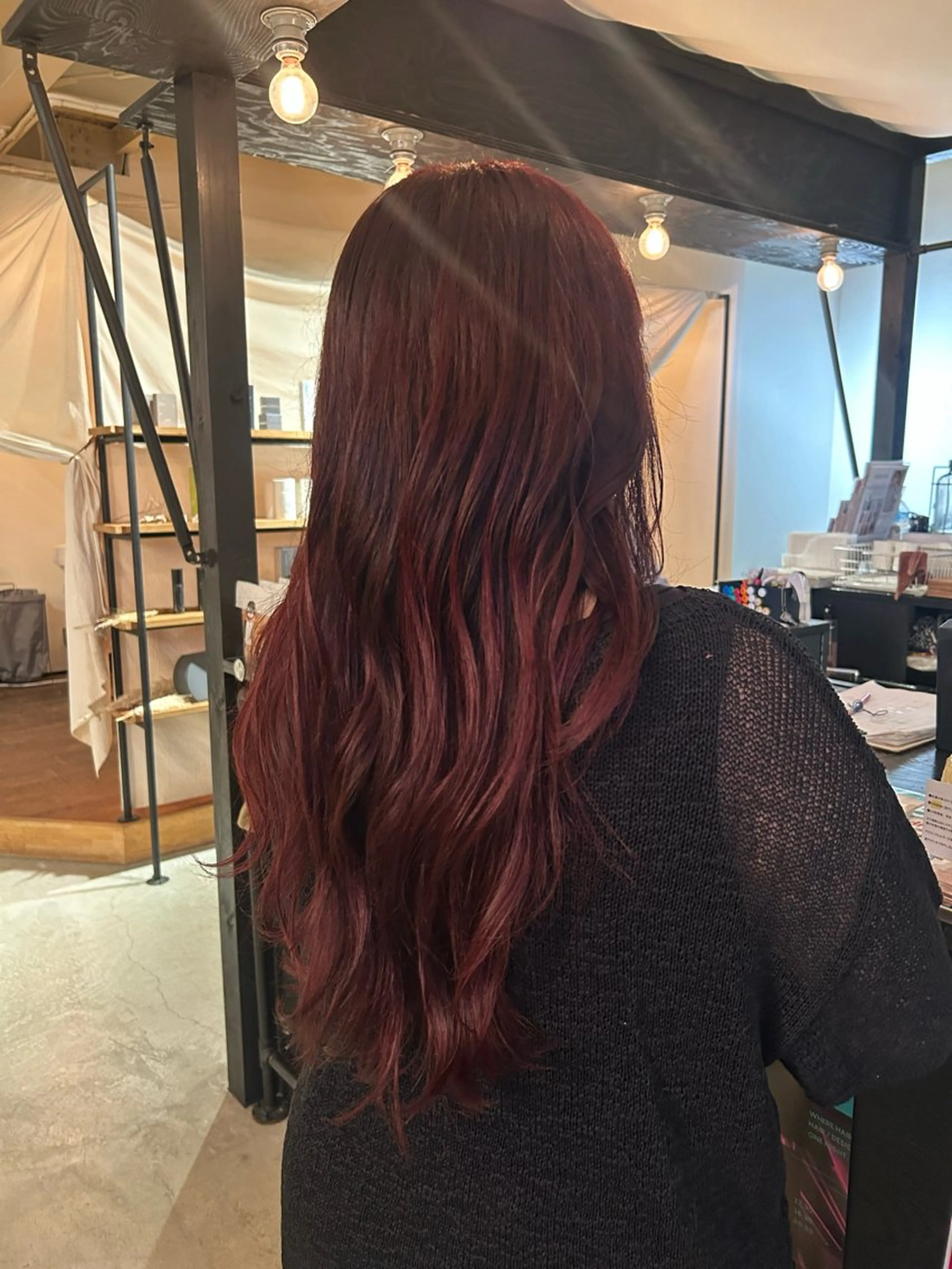 ロング カラー ボルドーカラー ヘアカラー hair lapis上地所属・ラベンダーカラー/ 岡崎/たさき　みゆうのヘアスタイル