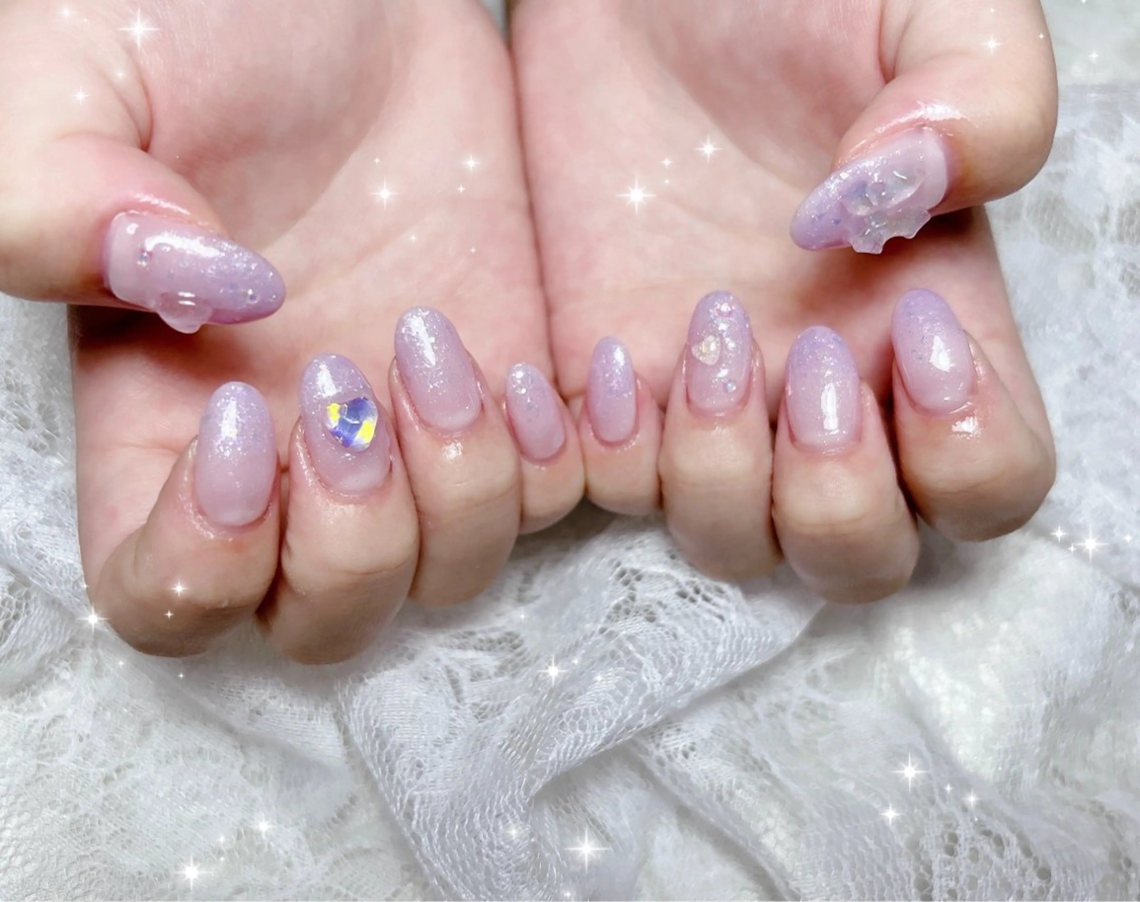 ネイル グラデーション ハンドネイル FLARE NAIL フレアネイルのネイルデザイン
