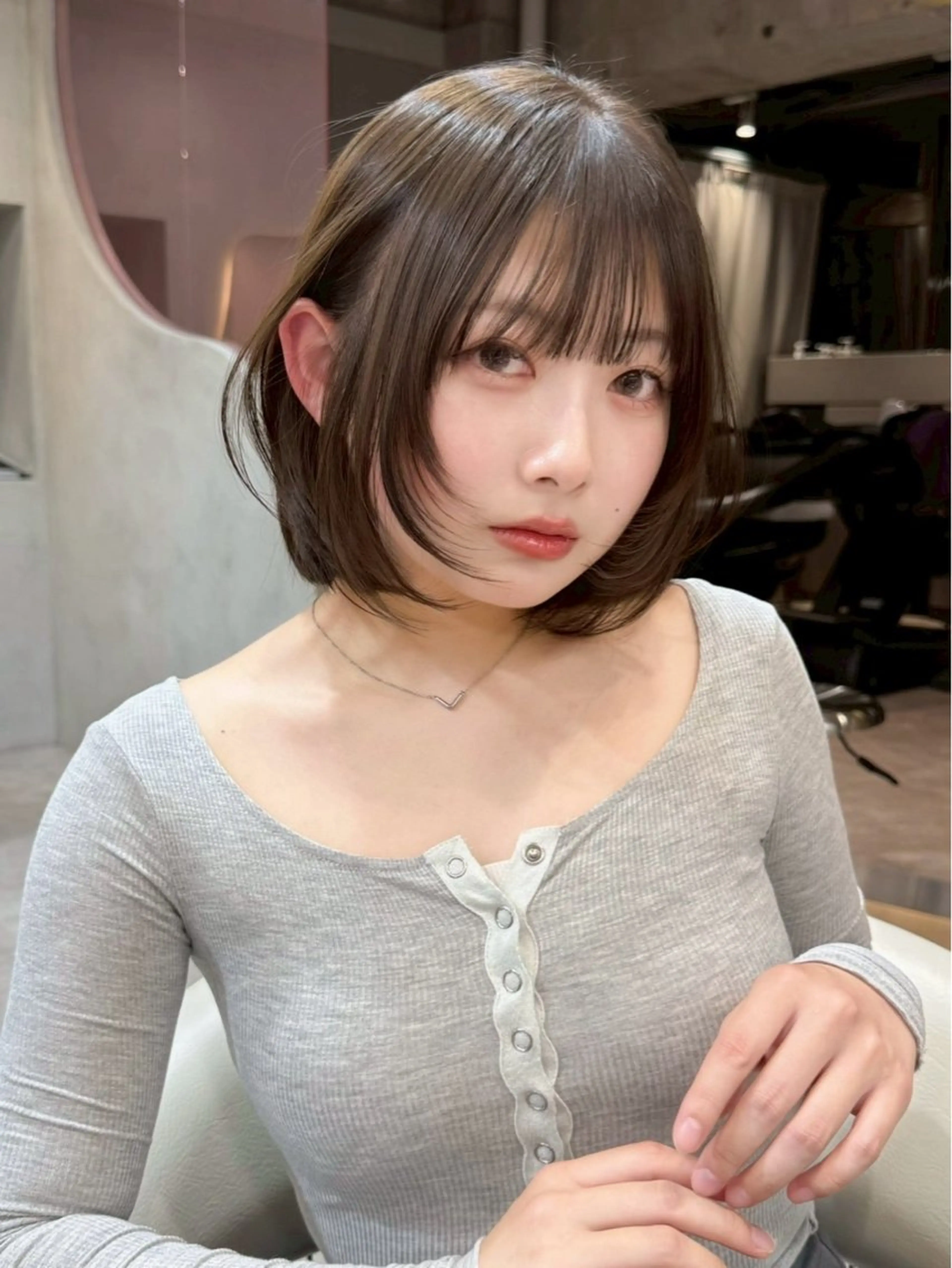 【ガラッとイメチェン❣️】パツっとボブカット💇‍♀️➕1ステップトリートメント🫧🫧 大宮/韓国/トレンドヘアの写真