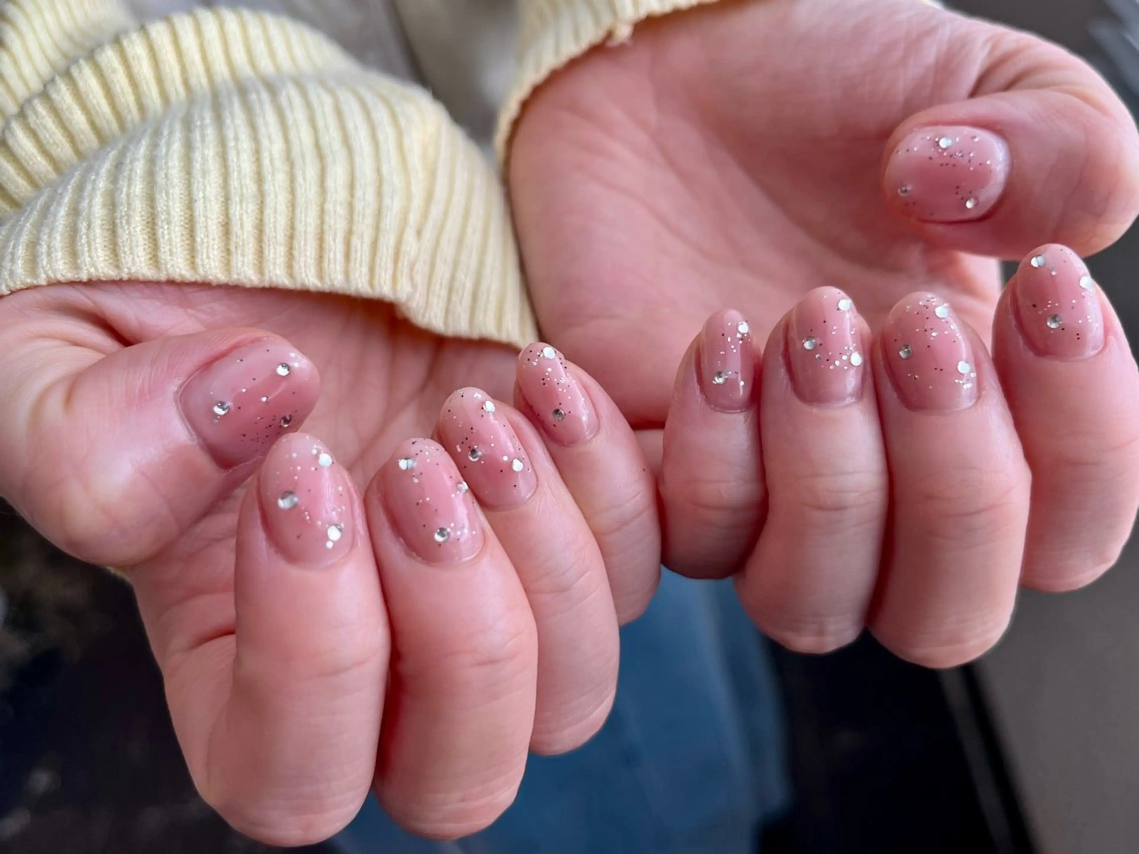 ネイル チークネイル ピンク 春ネイル ハンドネイル NOI MAIのネイルデザイン