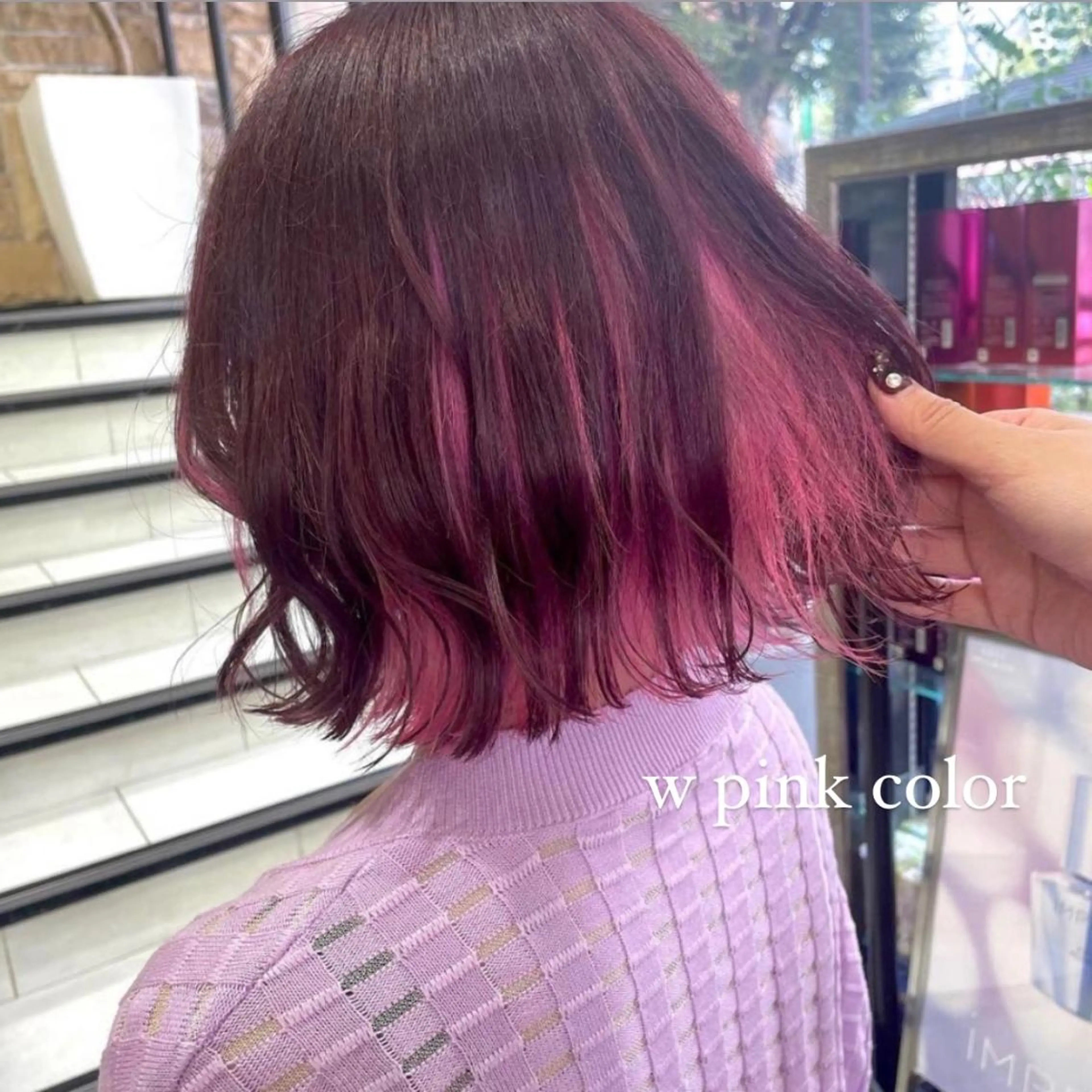 ミディアム カラー 【 ﾈｲﾘｽﾄ&ｱｲ ﾘｽﾄ】キヨカのネイルデザイン