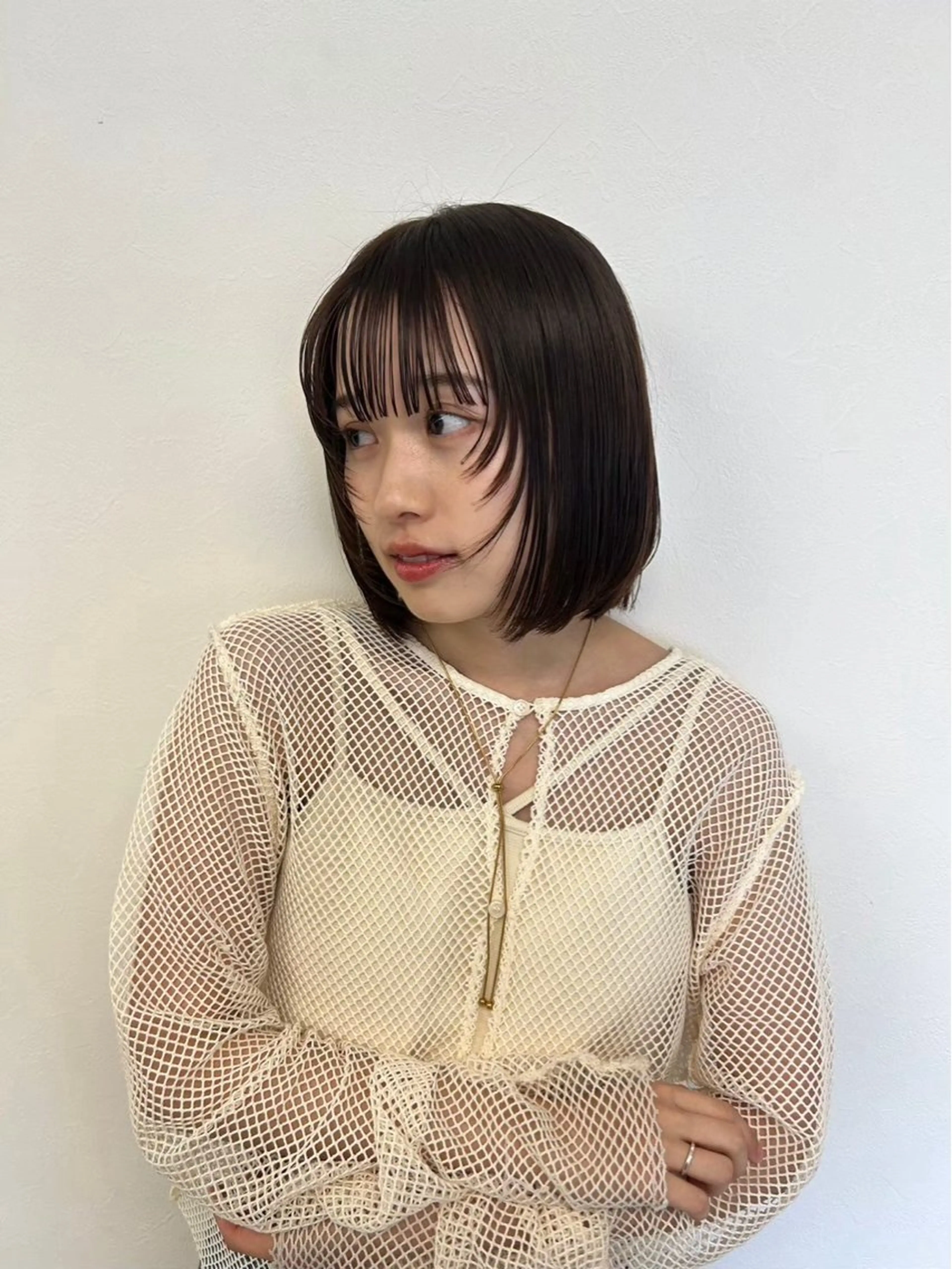 ミディアム 垣内 奈緒のヘアスタイル