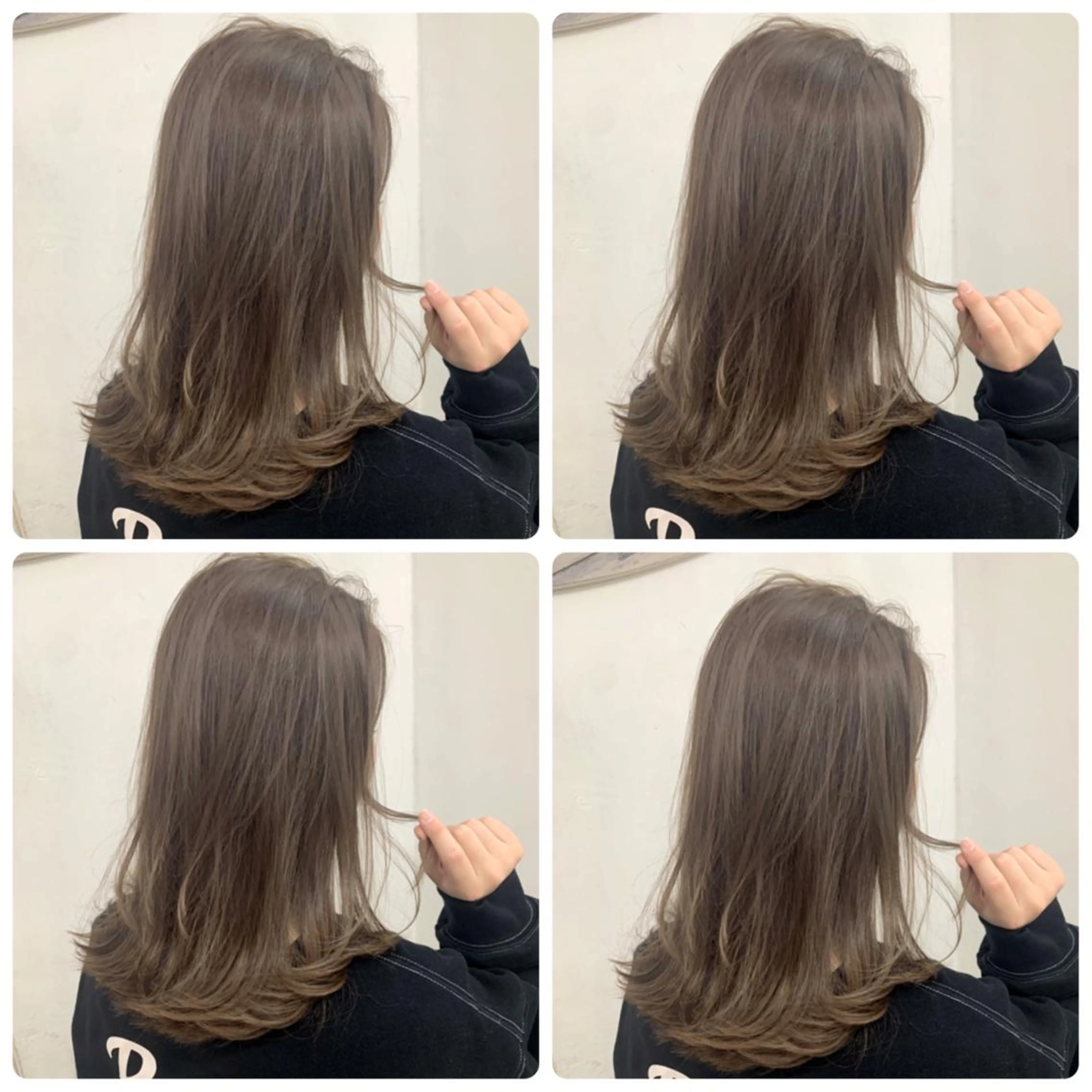 セミロング カラー カット ヘアカラー 京都大人女性ショート 徒歩1分/秋山のヘアスタイル