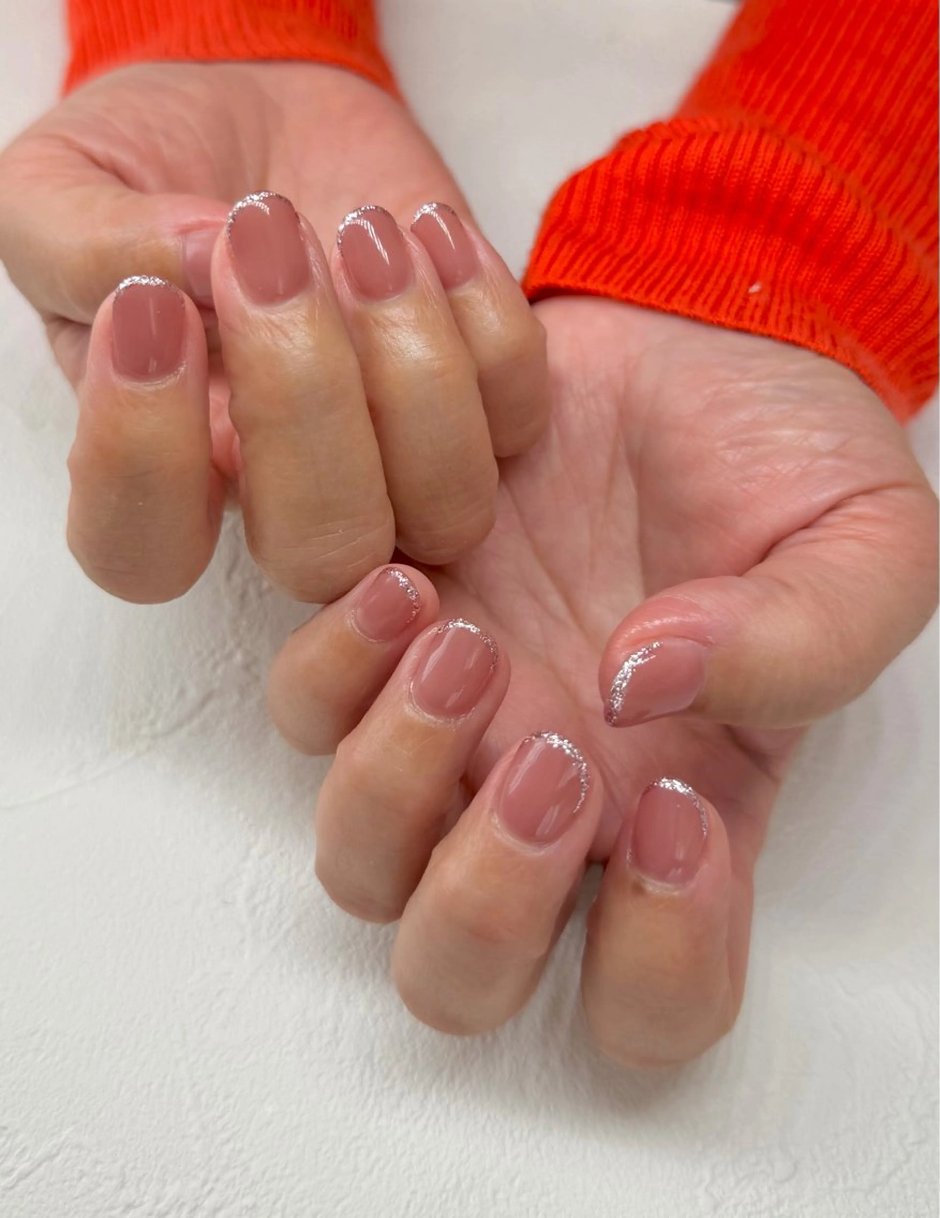 ネイル ラメ(グリッター) ピンク ハンドネイル nail salon Linoのネイルデザイン