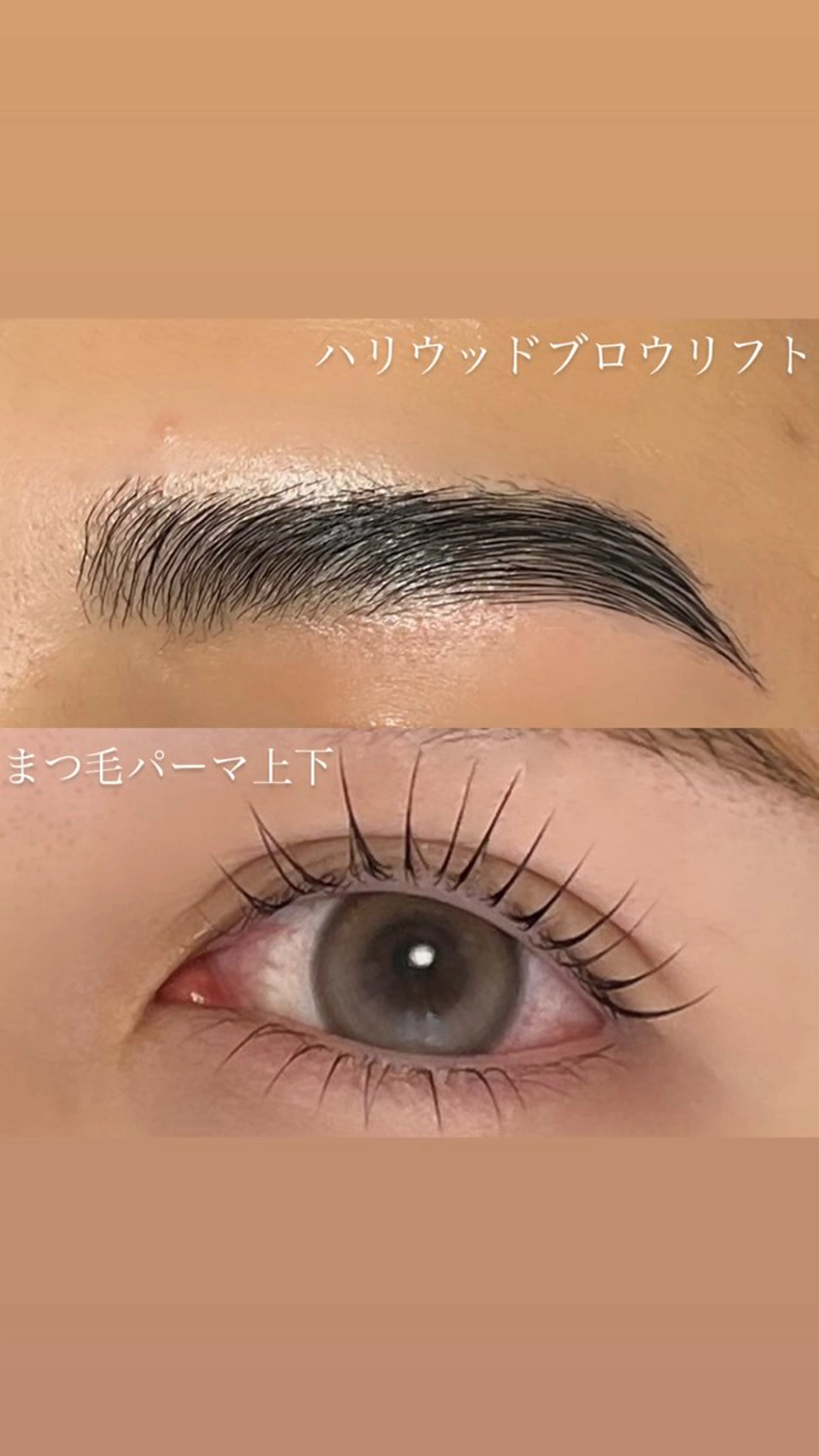 🧞‍♀️まつ毛パーマ上下&ハリウッドブロウリフト🧞‍♀️の写真