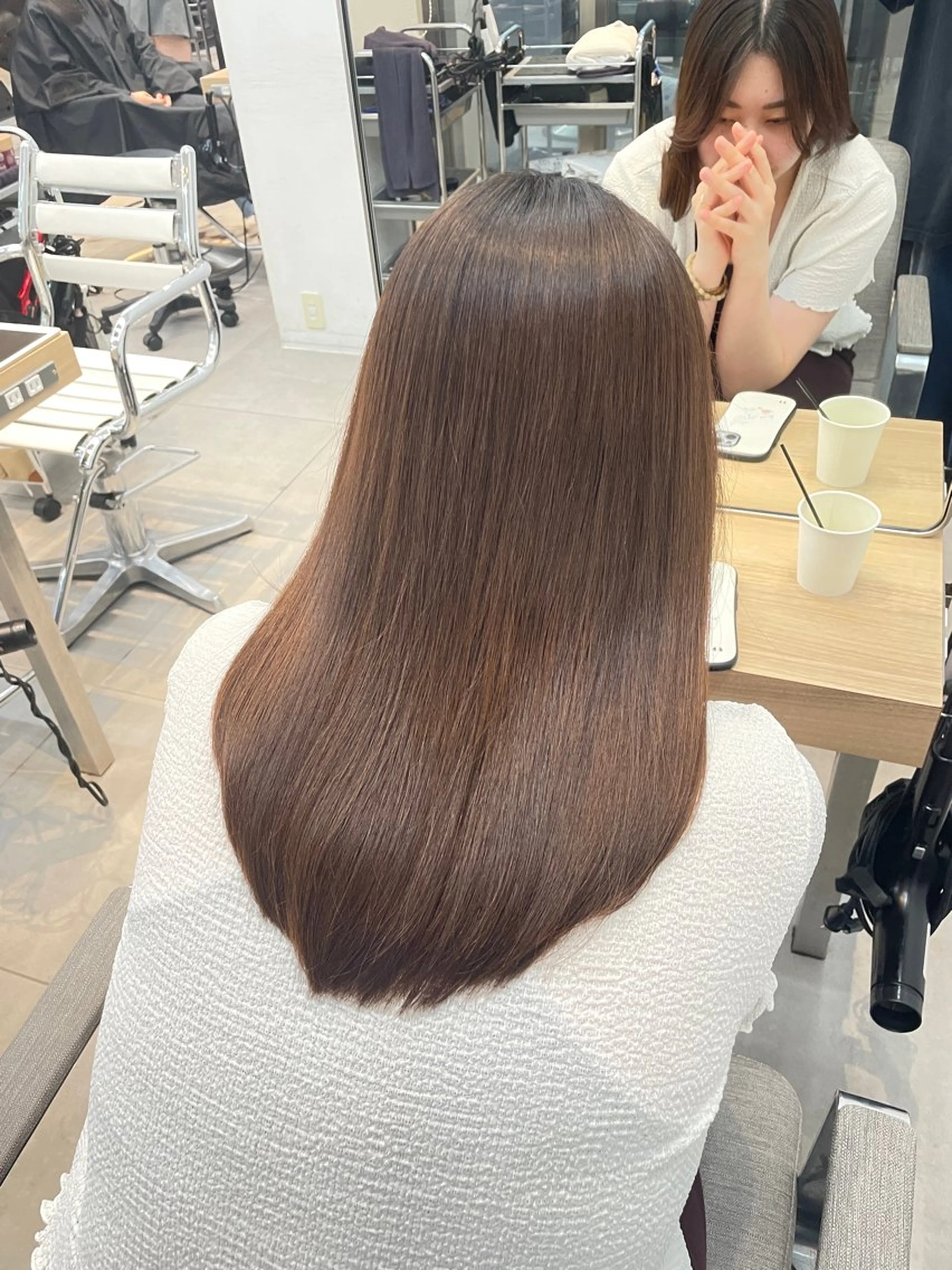 セミロング カット 縮毛矯正 トリートメント ヘッドスパ ✨髪質改善✨美髪 矯正🫧小泉のヘアスタイル