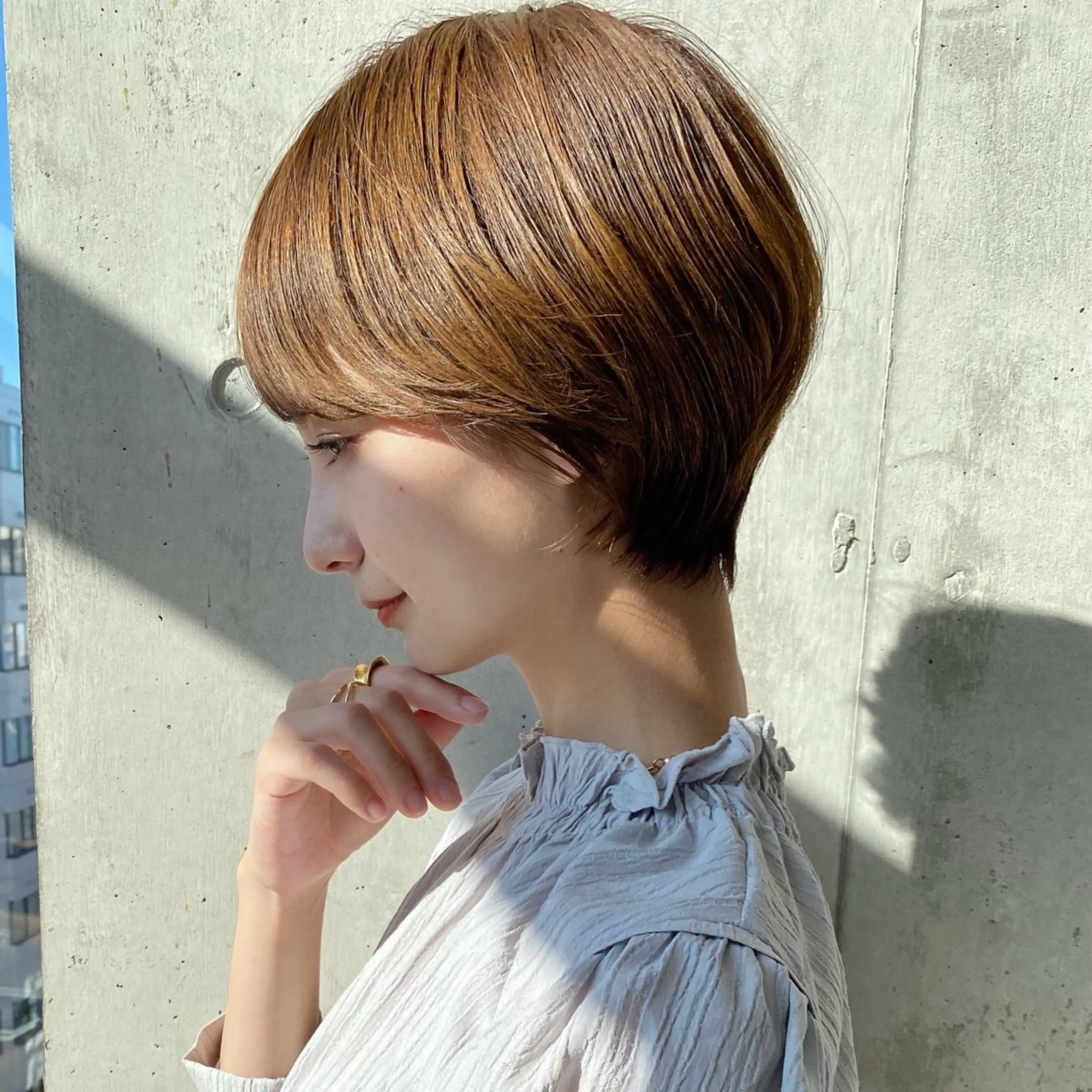 ショート ハイライト 髪質改善 レイヤーカット ショートヘア また会いたくなる 美容師【KENTA】のヘアスタイル