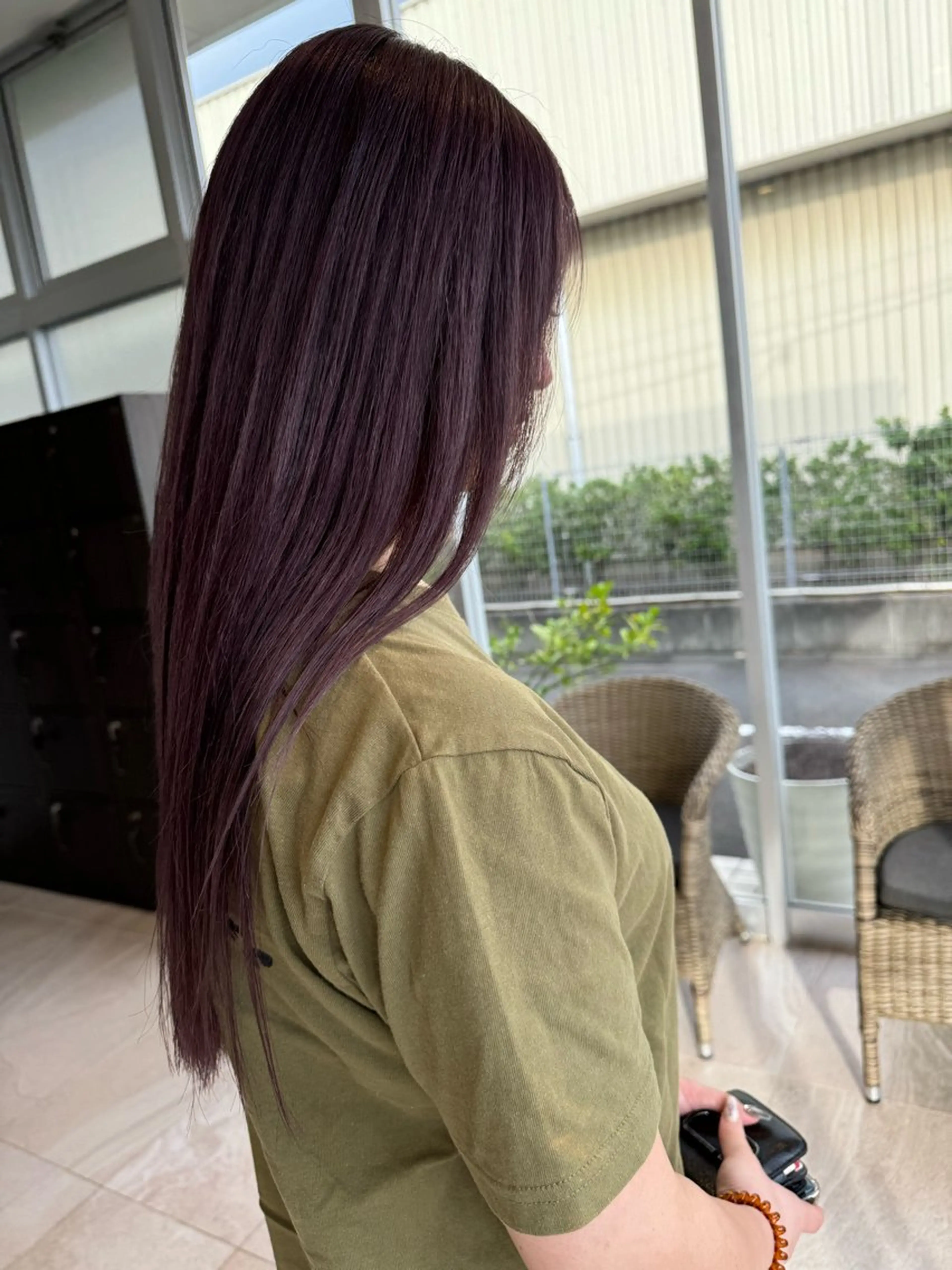 ロング カラー 松永 果菜のヘアスタイル