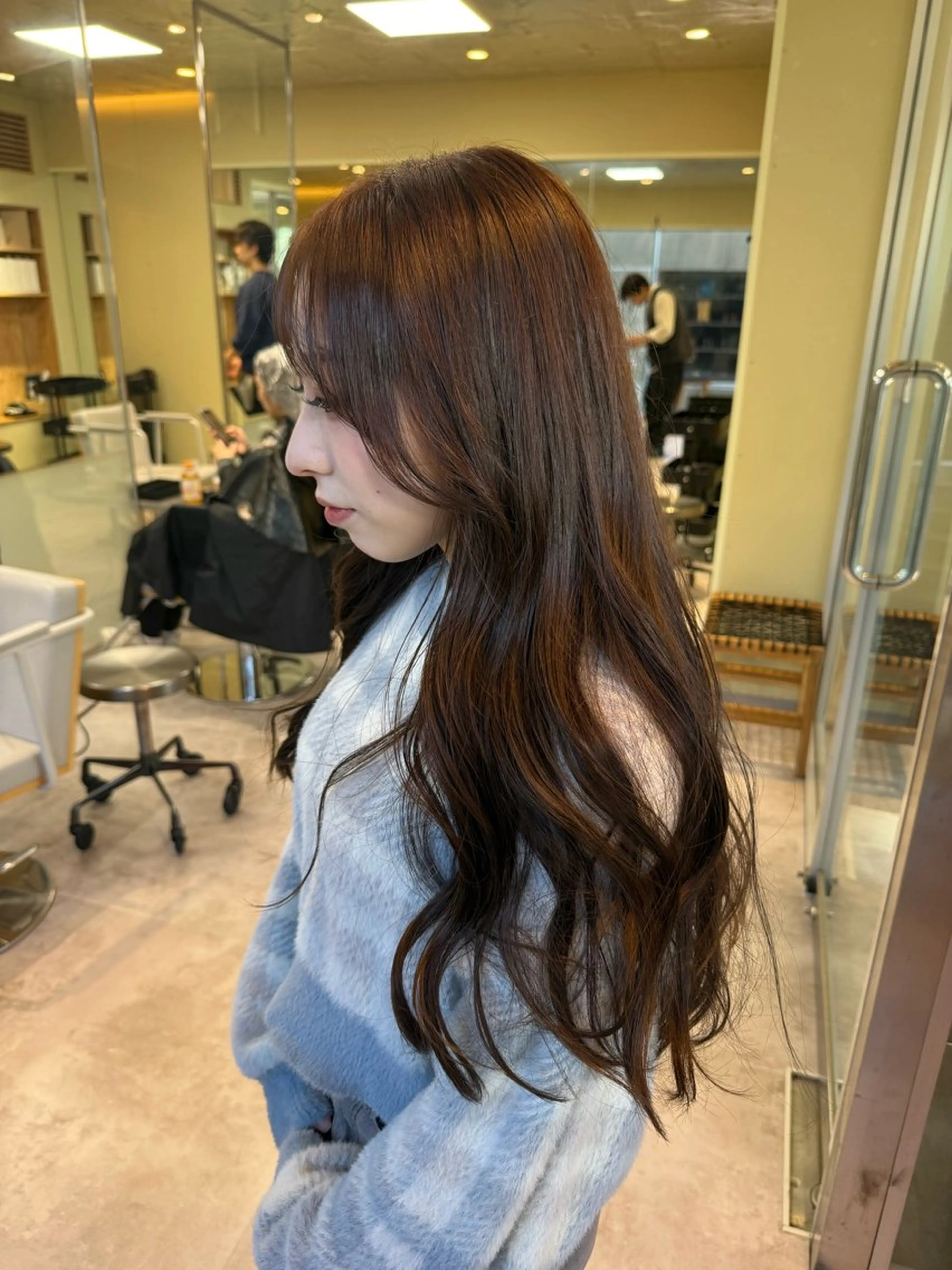 ロング カラー カット ヘアカラー トリートメント 伶風/ボブ/ ハッシュカットのヘアスタイル