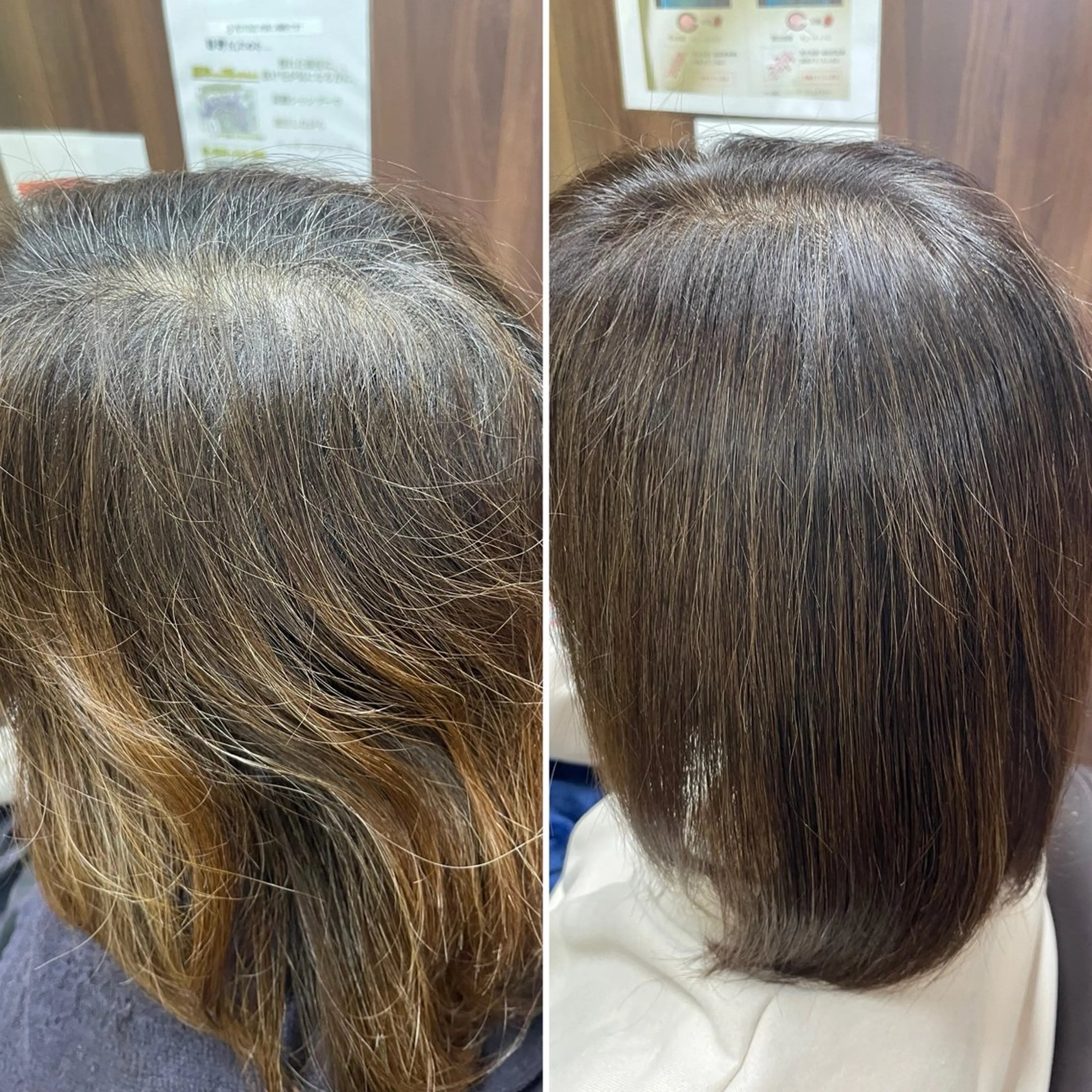 ミディアム カラー katae sayoriのヘアスタイル