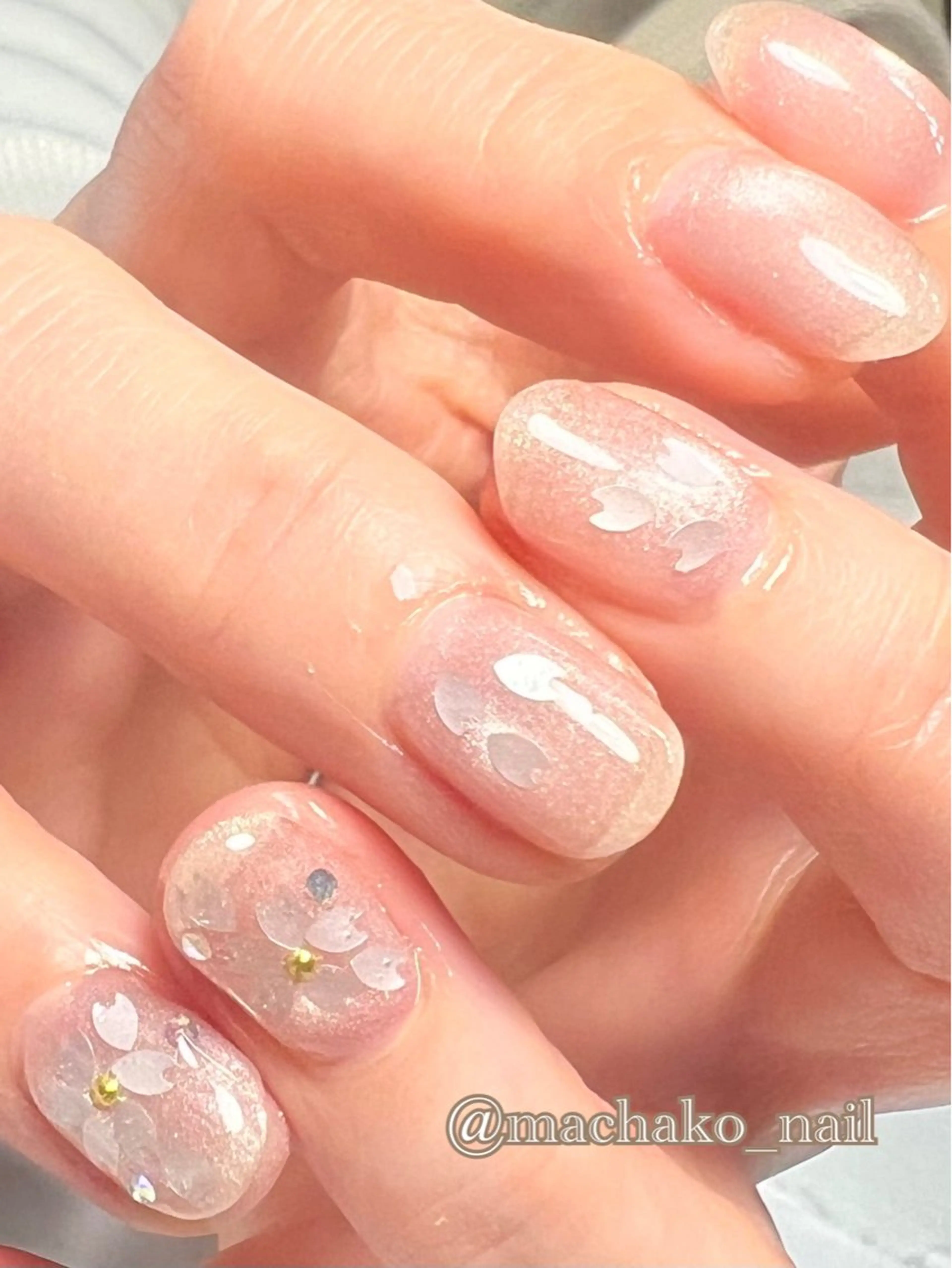 ネイル 桜ネイル ハンドネイル トータルビューティー masakoのネイルデザイン
