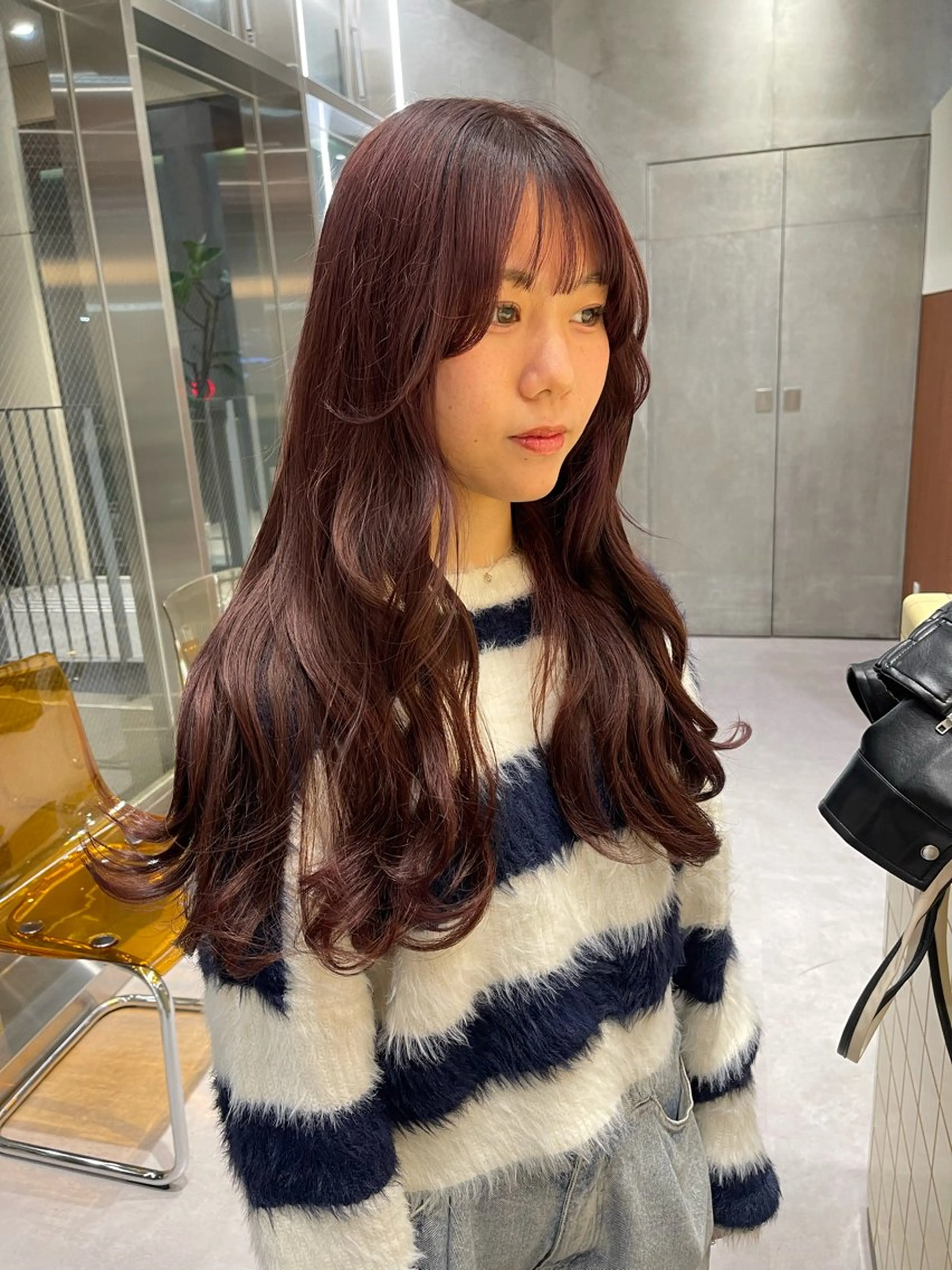 セミロング ヘアカラー トリートメント ヘッドスパ ラベンダー/レイヤー スタイル🤎mamiのヘアスタイル